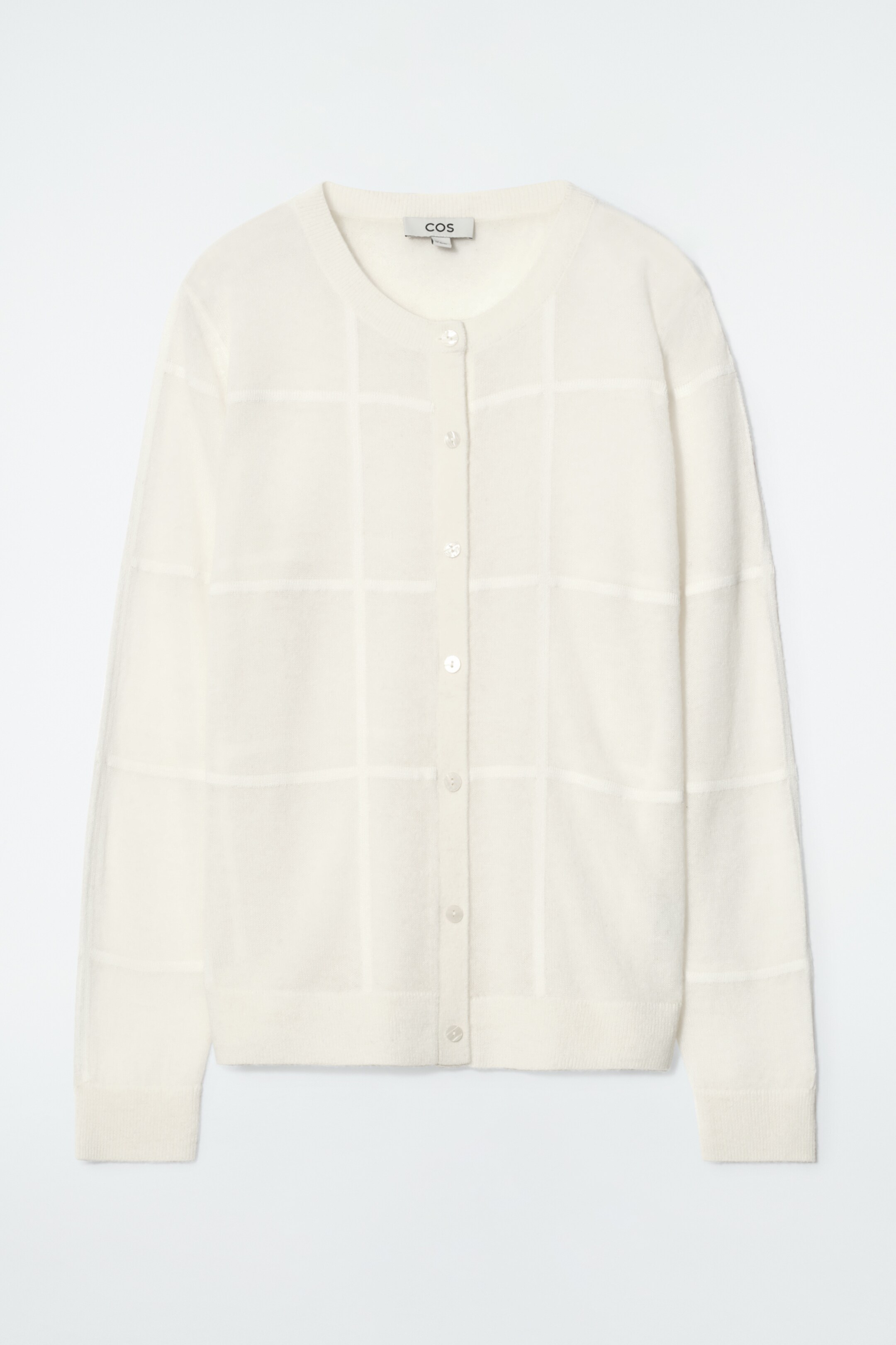 Zobrazit větší obrázek: KARDIGAN S KOSTKOVANÝM VZOREM - SLONOVÁ KOST - ŽENY | H&M CZ 7