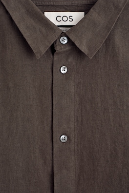 RELAXED LINEN SHIRT — BROWN 6