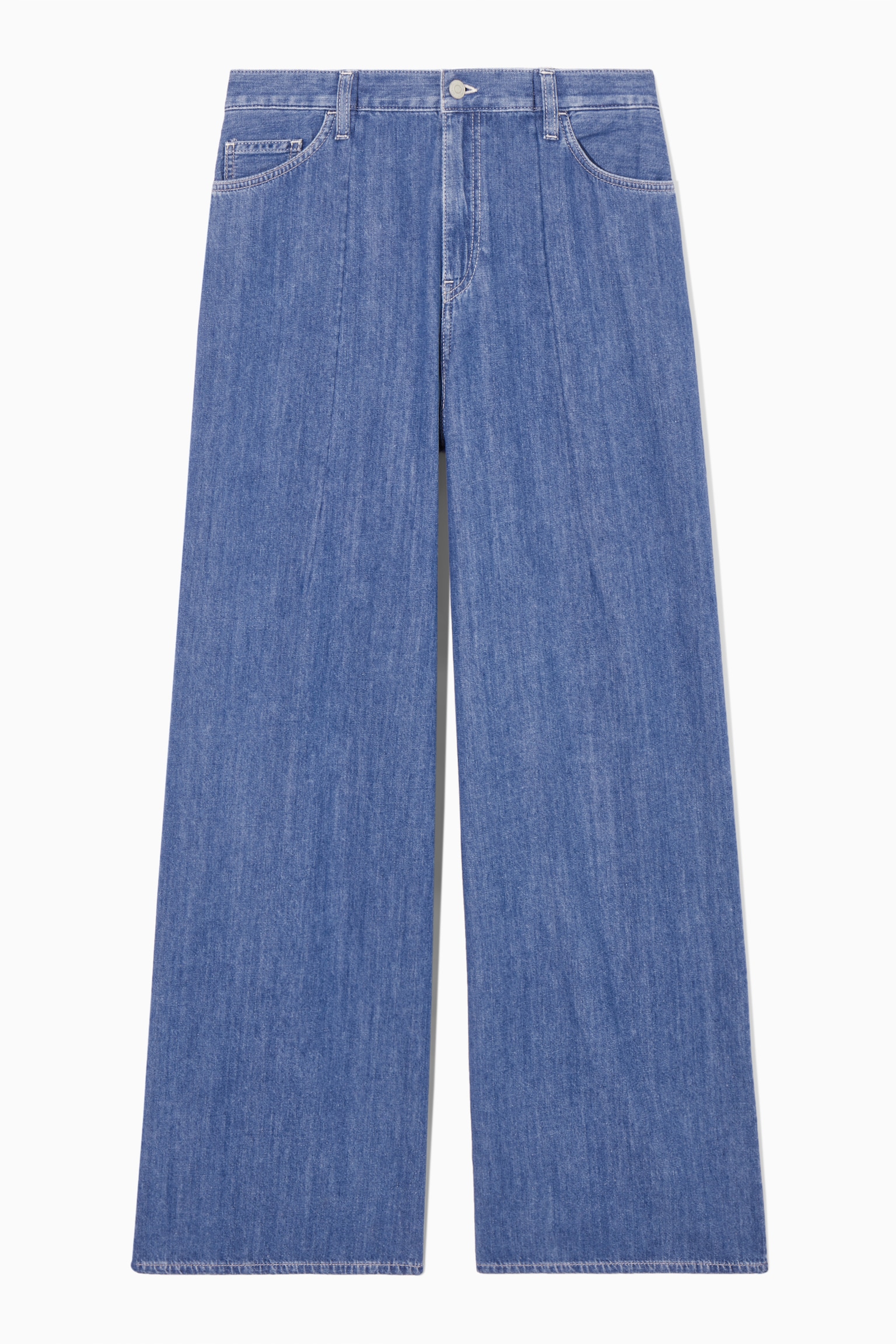 WIDE-LEG HIGH-RISE JEANS - LIGHT BLUE
