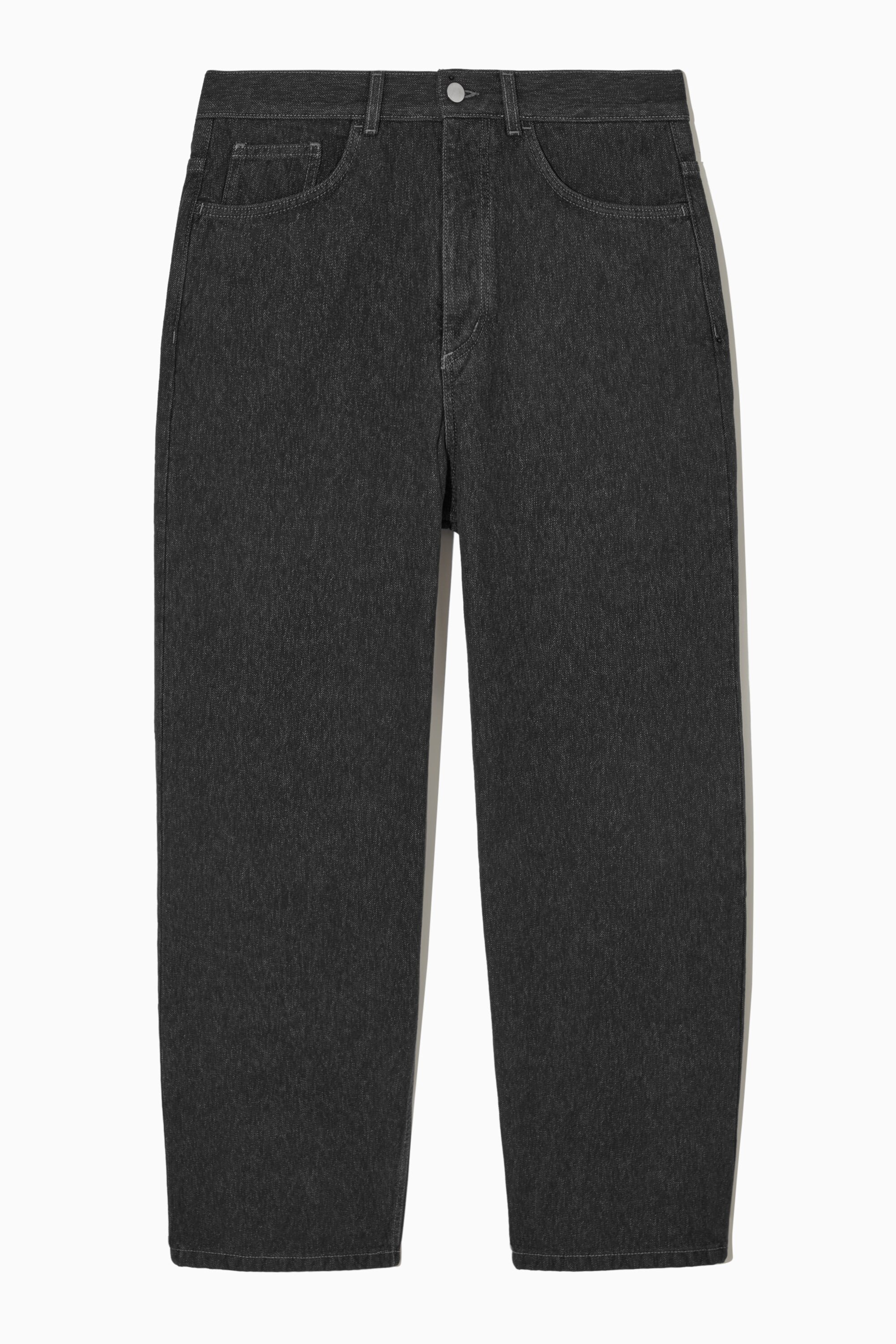 RELAXED-FIT WIDE-LEG JEANS - BLACK | COS