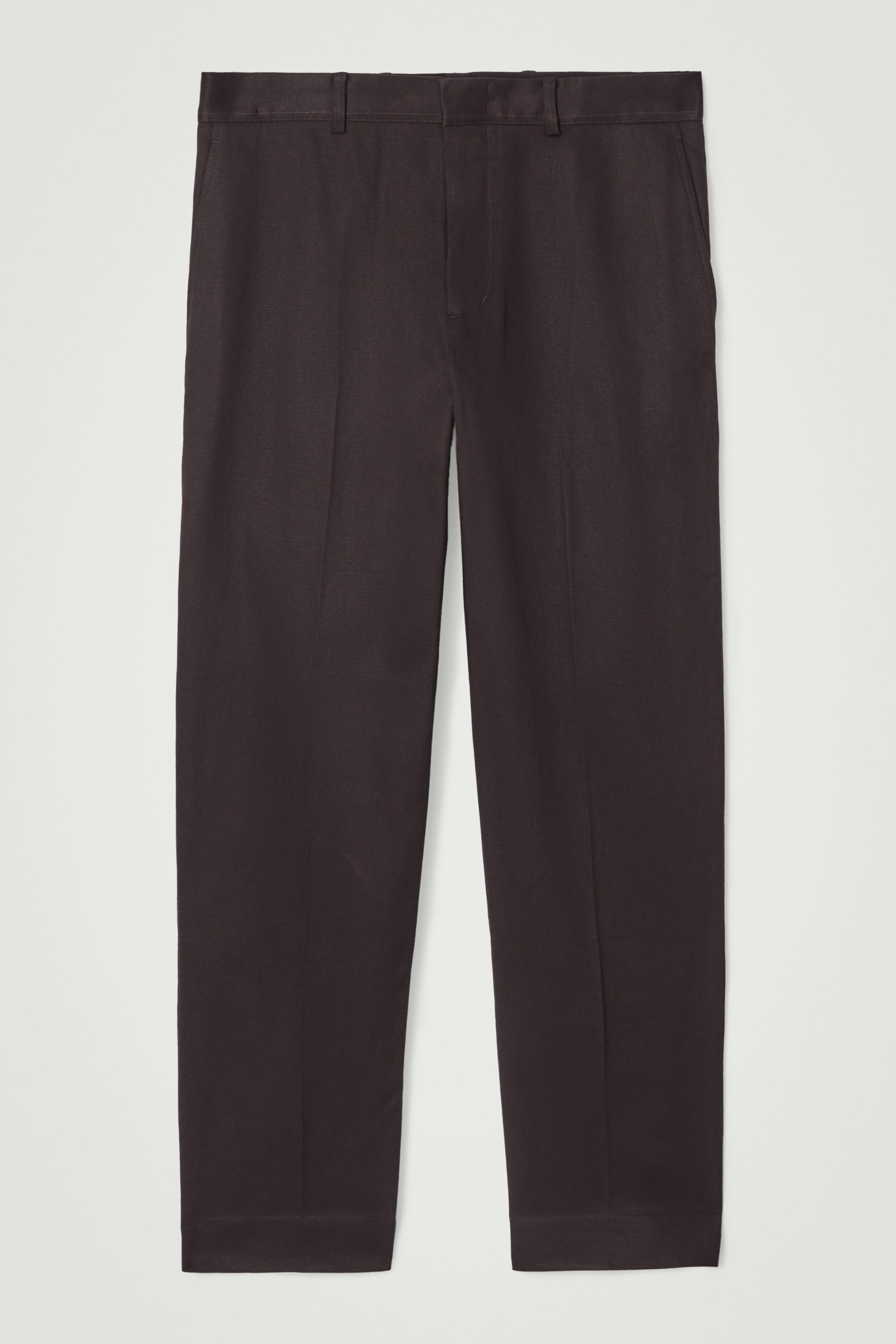 TOPSTITCHED TAPERED PANTS