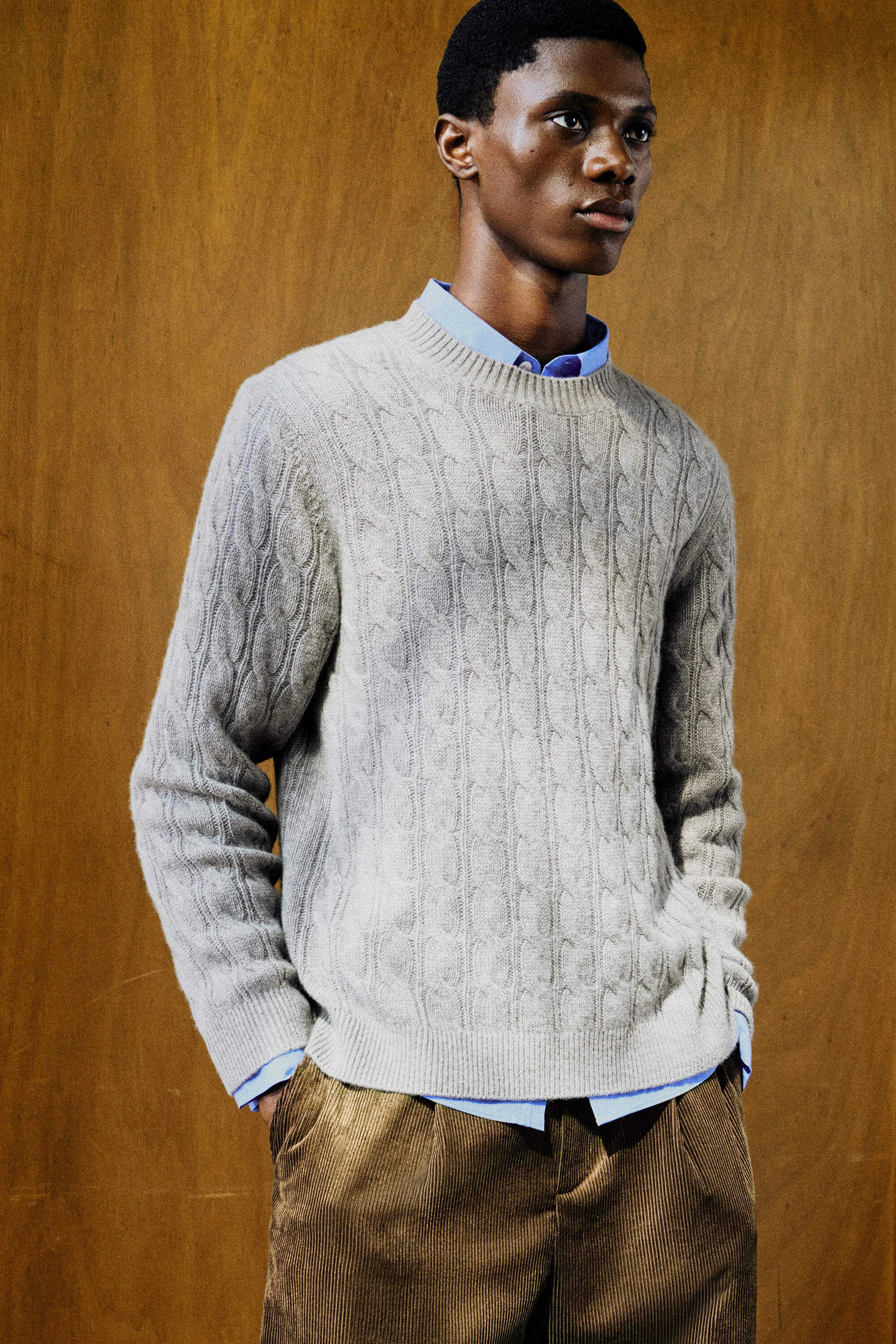 CABLE-KNIT CASHMERE CREW-NECK SWEATER - BEIGE | COS US