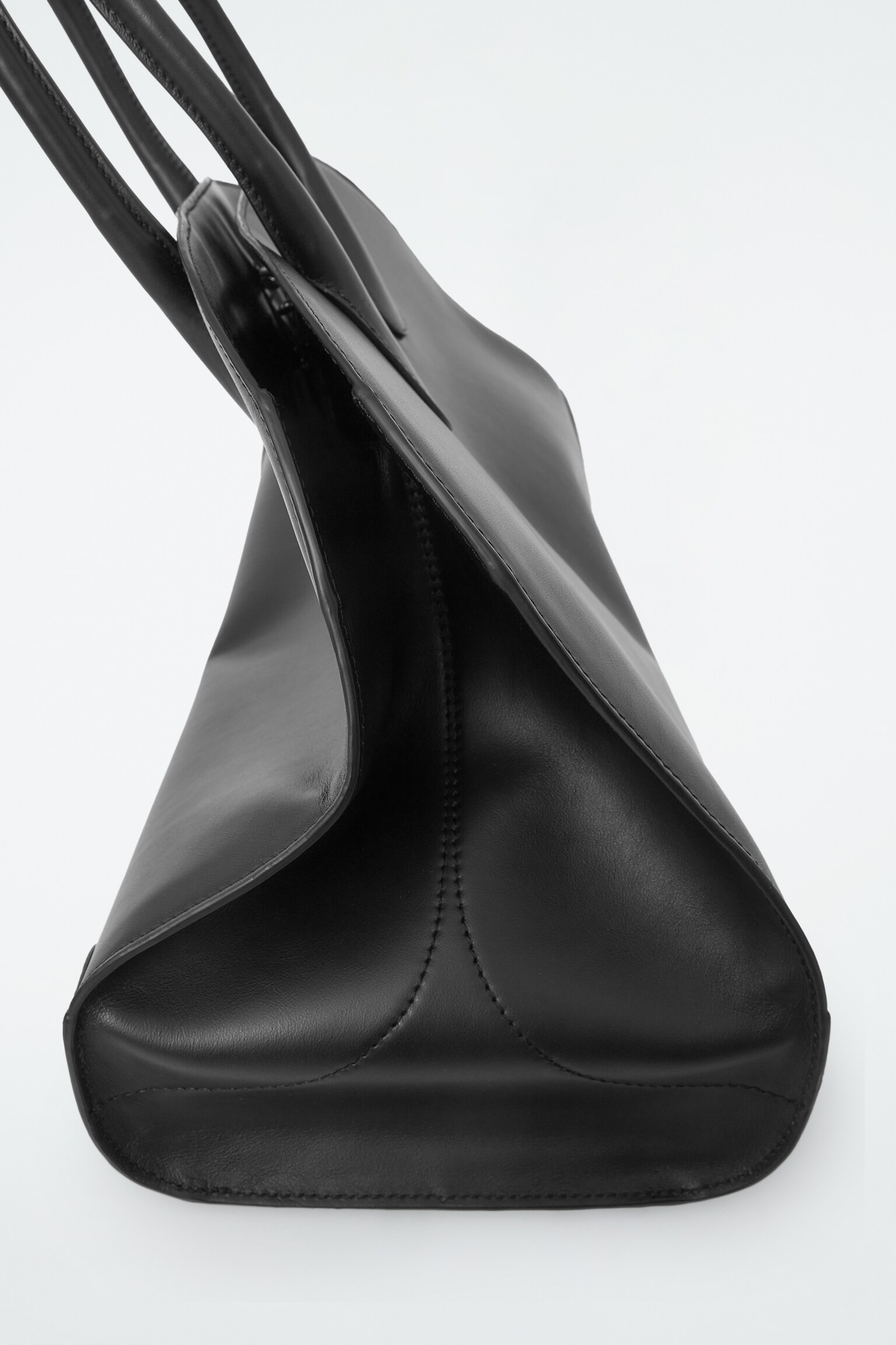 STUDIO BOWLING BAG - LEATHER - BLACK LEATHER/DARK-BROWN SUEDE - 5