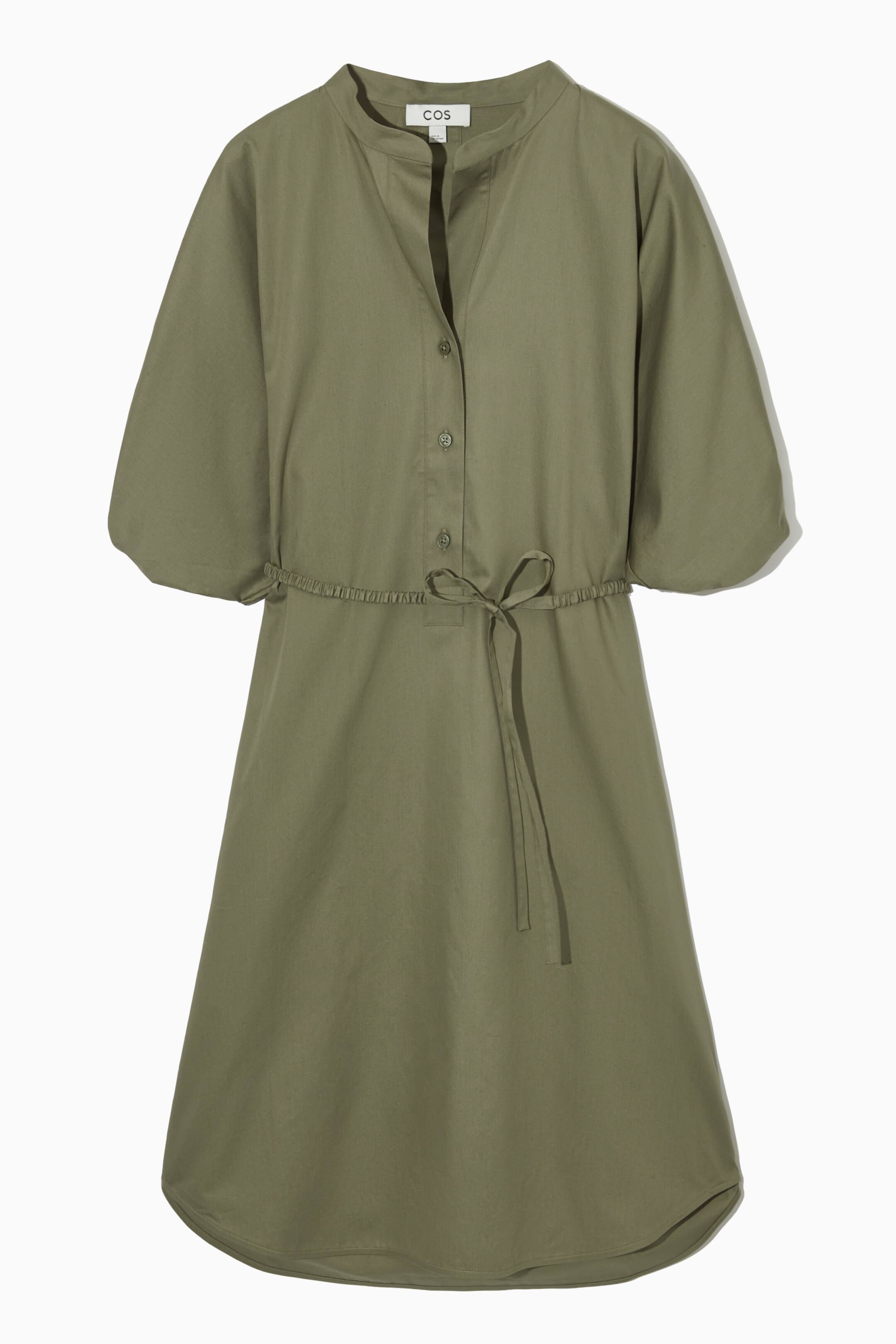 Vis større bilde: BELTED SHORT-SLEEVED SHIRT DRESS - KHAKI - Ladies | H&M NO 1