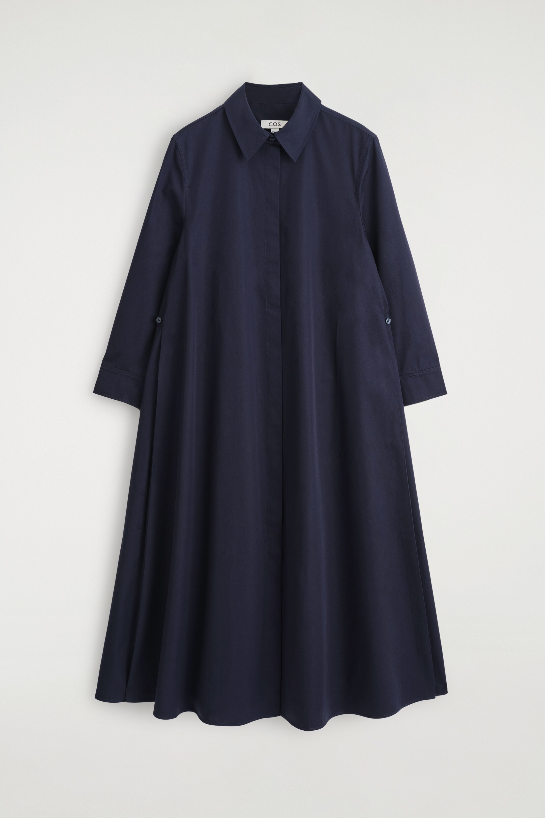 Ingrandisci l'immagine: VOLUMINOUS MAXI SHIRT DRESS - NAVY - DONNA | H&M CH 6