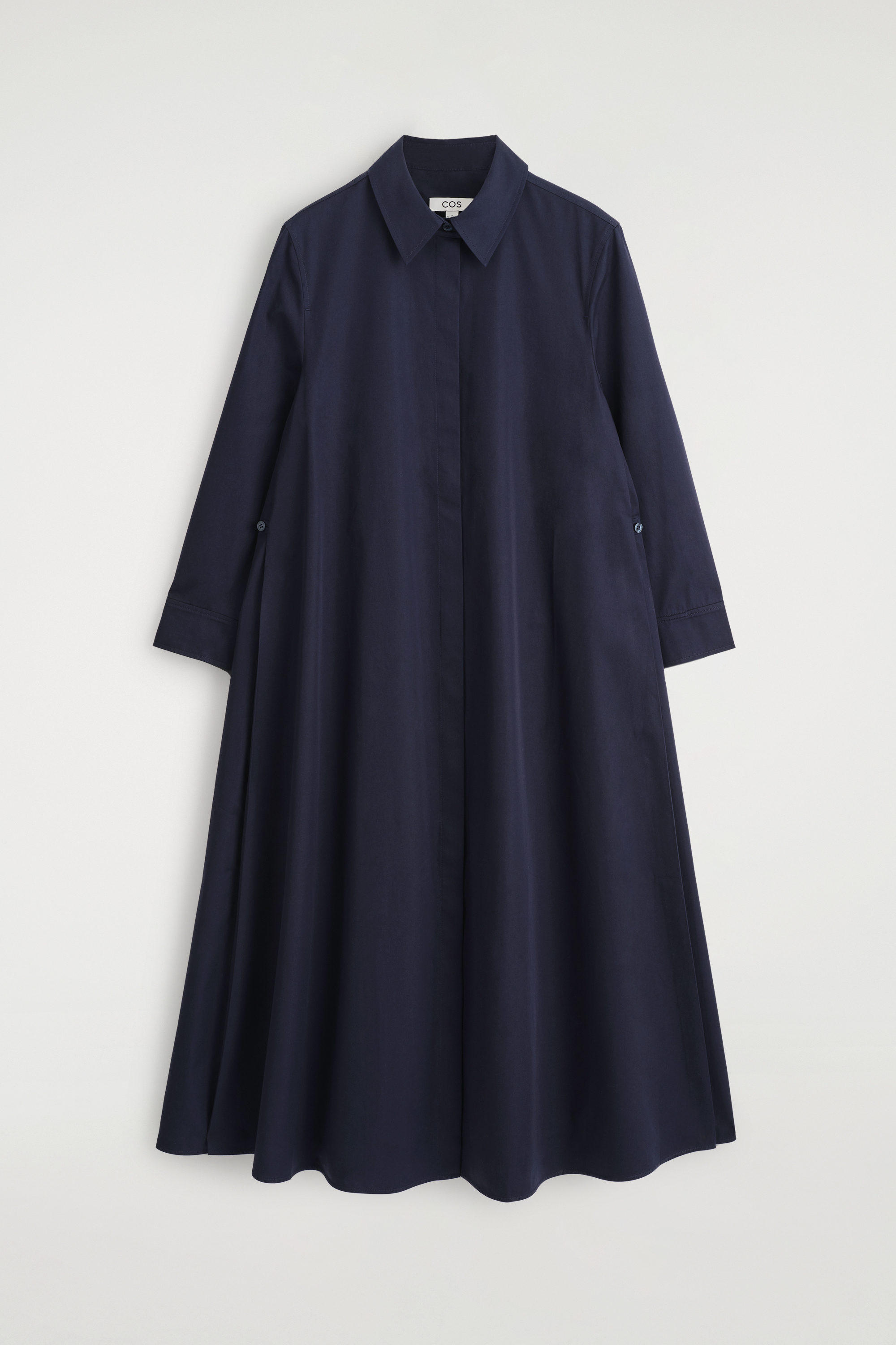 OVERSIZED DENIM MIDI SHIRT DRESS - INDIGO | COS