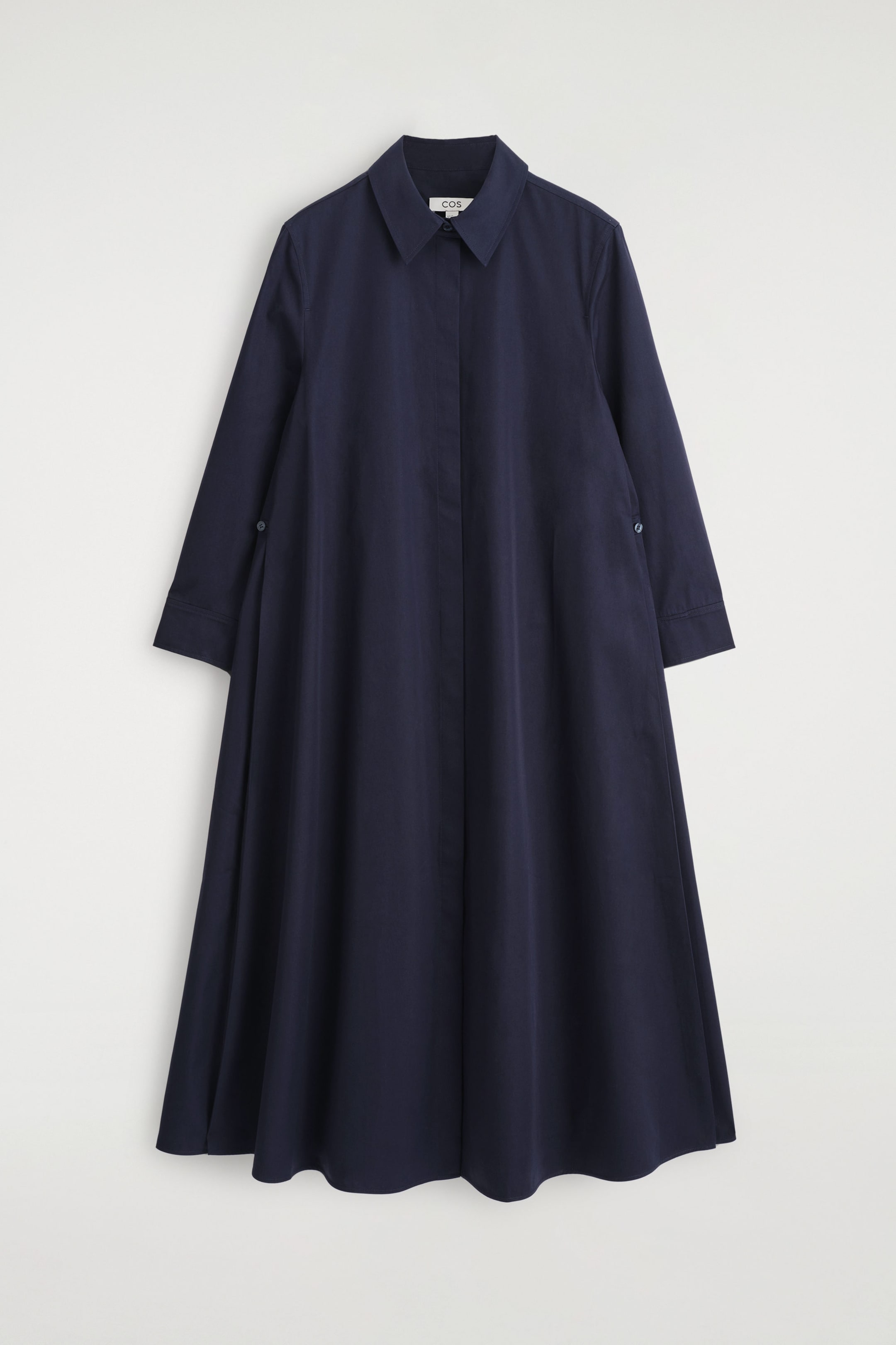 VOLUMINOUS MAXI SHIRT DRESS