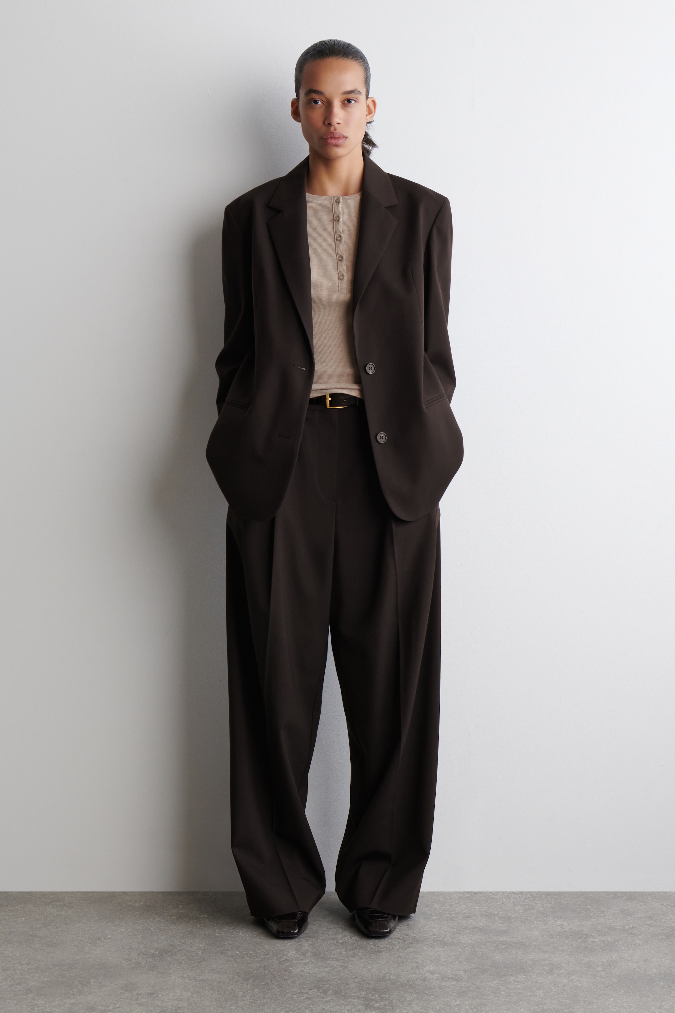 Agrandir l'image: HAUT HENLEY À MANCHES LONGUES - BEIGE CHINÉ - FEMME | H&M FR 3