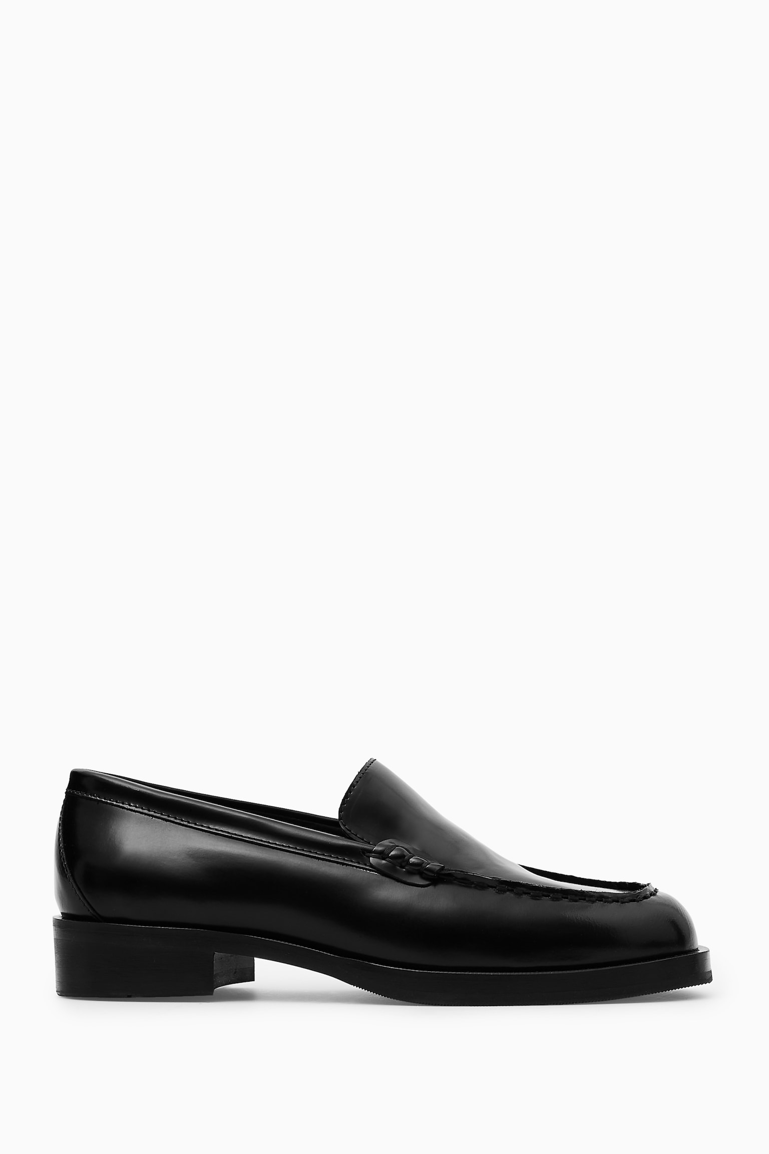 CLEAN LEATHER LOAFERS - BLACK
