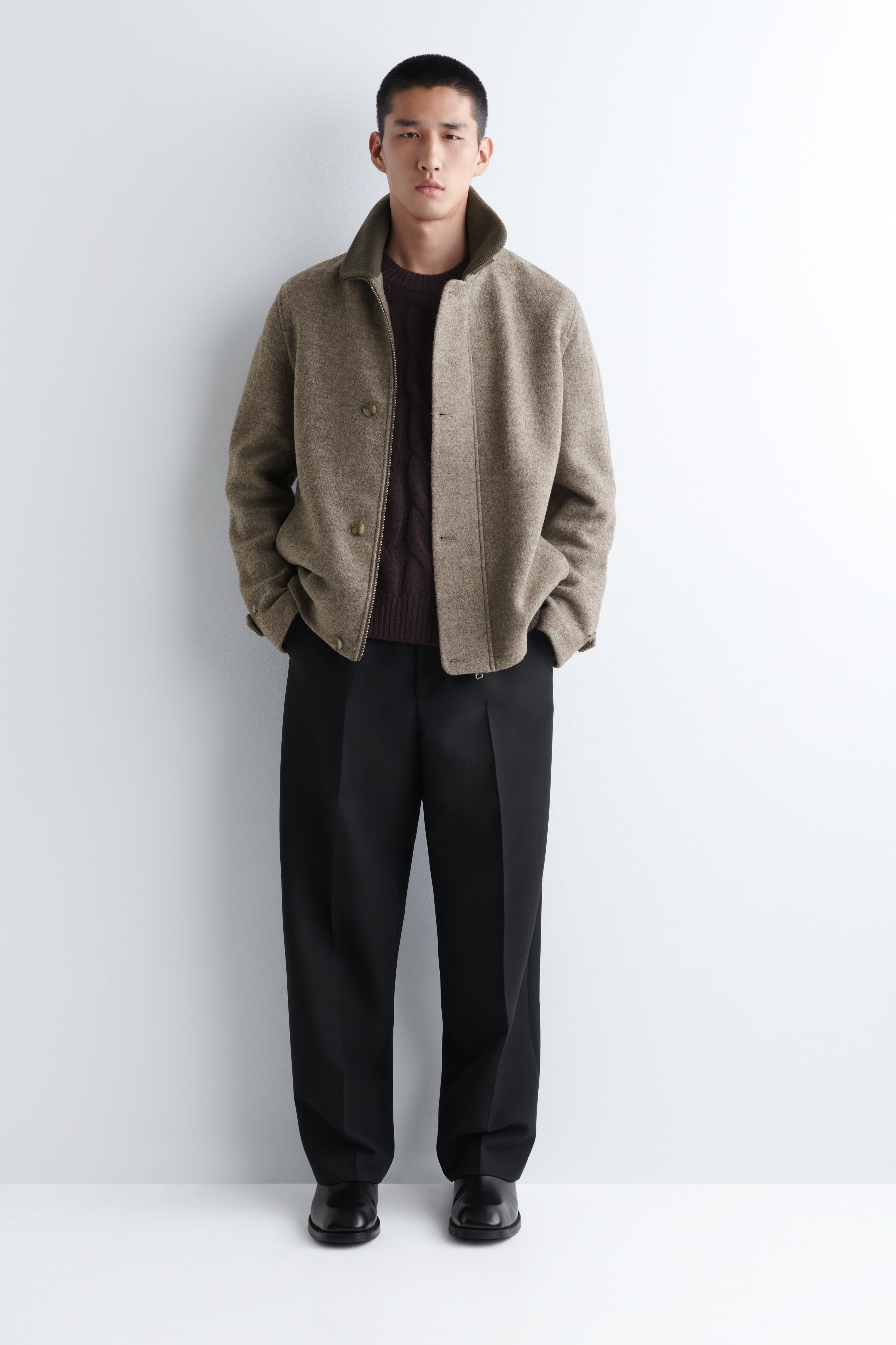 GIACCA IN LANA COTTA CON COLLETTO A COSTE - TALPA