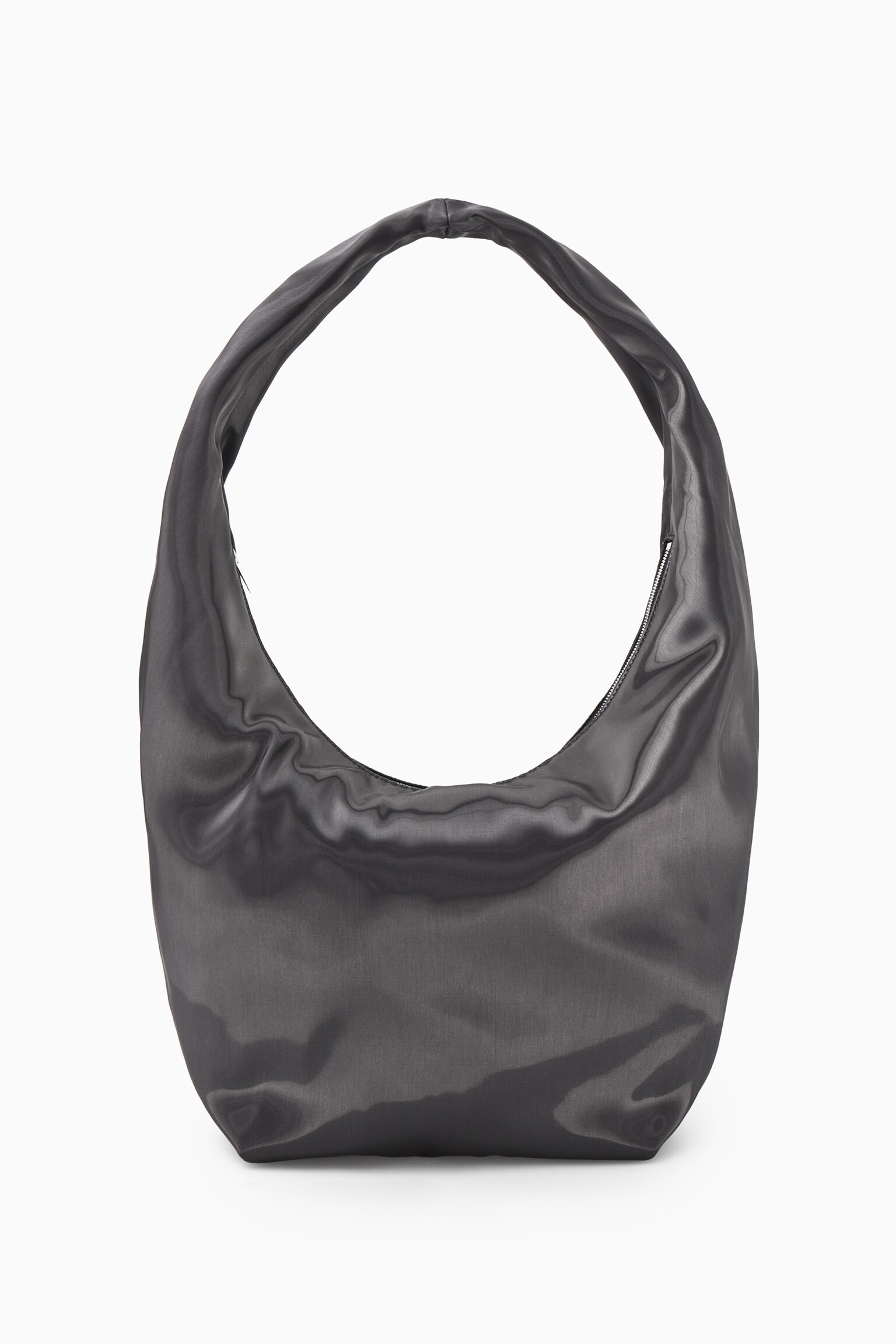 HIGH-SHINE SHOULDER BAG - NAVY