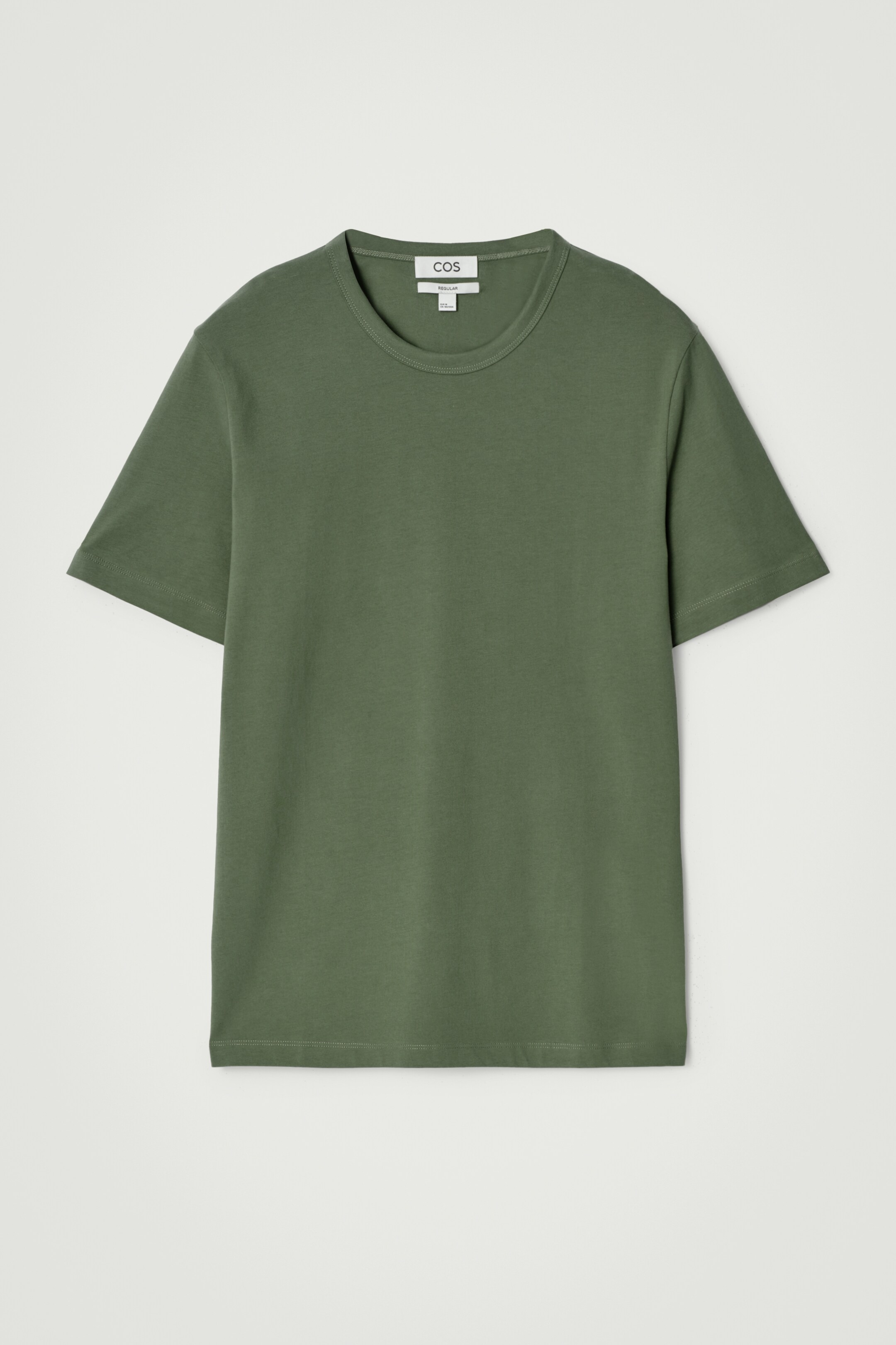 View larger image: REGULAR BRUSHED-COTTON T-SHIRT - KHAKI - Men | H&M GB 5