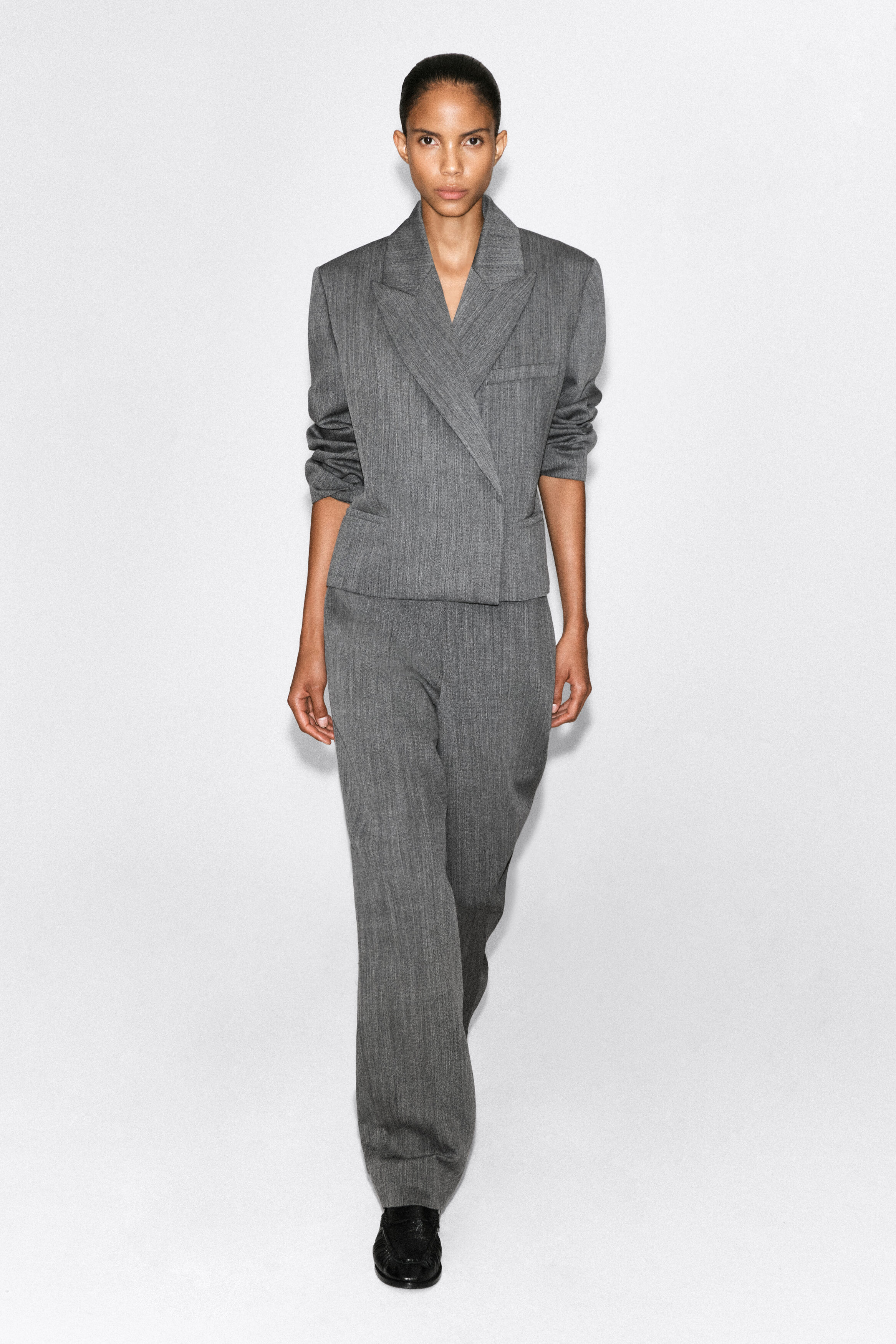 TAILORED WOOL STRAIGHT-LEG PANTS