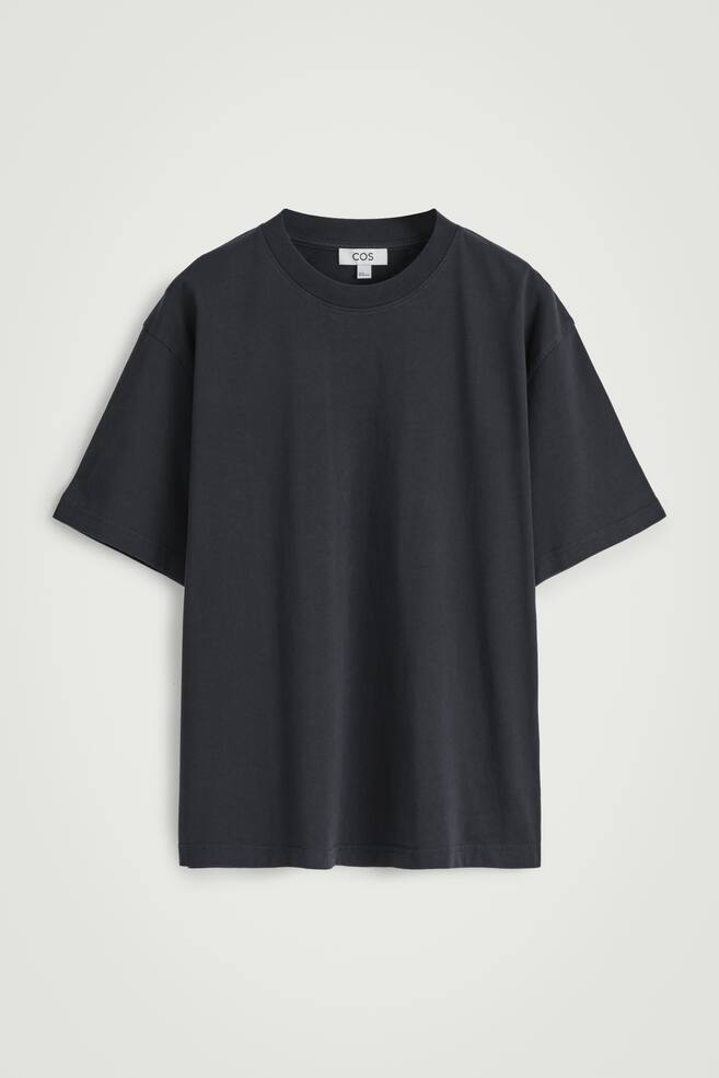 RELAXED LIGHTWEIGHT COTTON T-SHIRT - NAVY/BLACK/LIGHT BROWN/BEIGE/GREY MÉLANGE/WHITE/DARK GREEN - 1