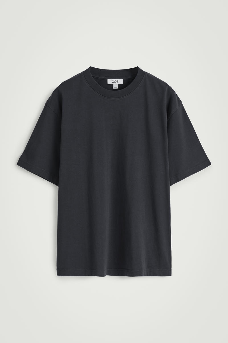 Relaxed Lightweight Cotton T-Shirt in Navy