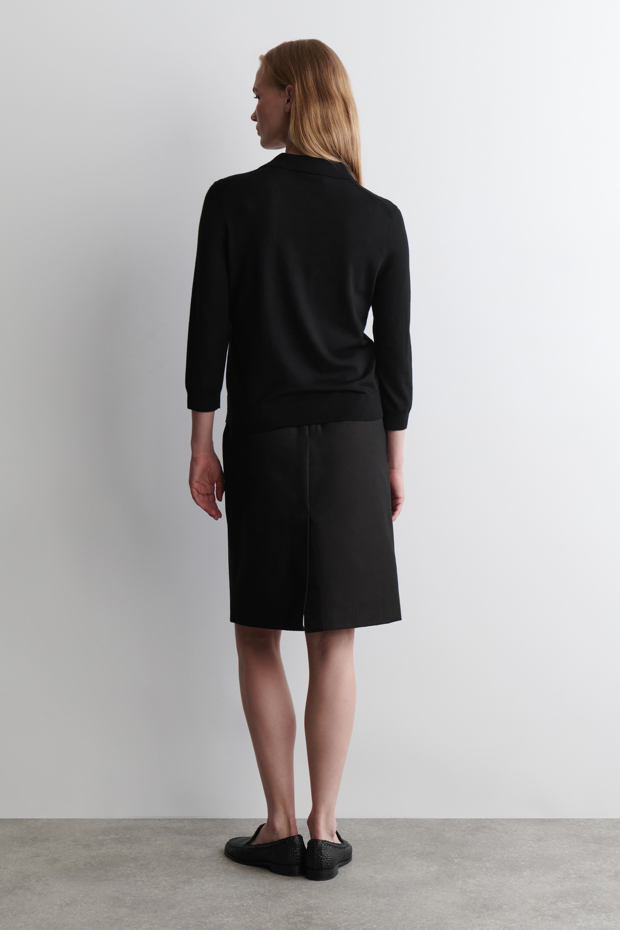 Ingrandisci l'immagine: MERINO WOOL POLO JUMPER - BLACK - DONNA | H&M CH 6