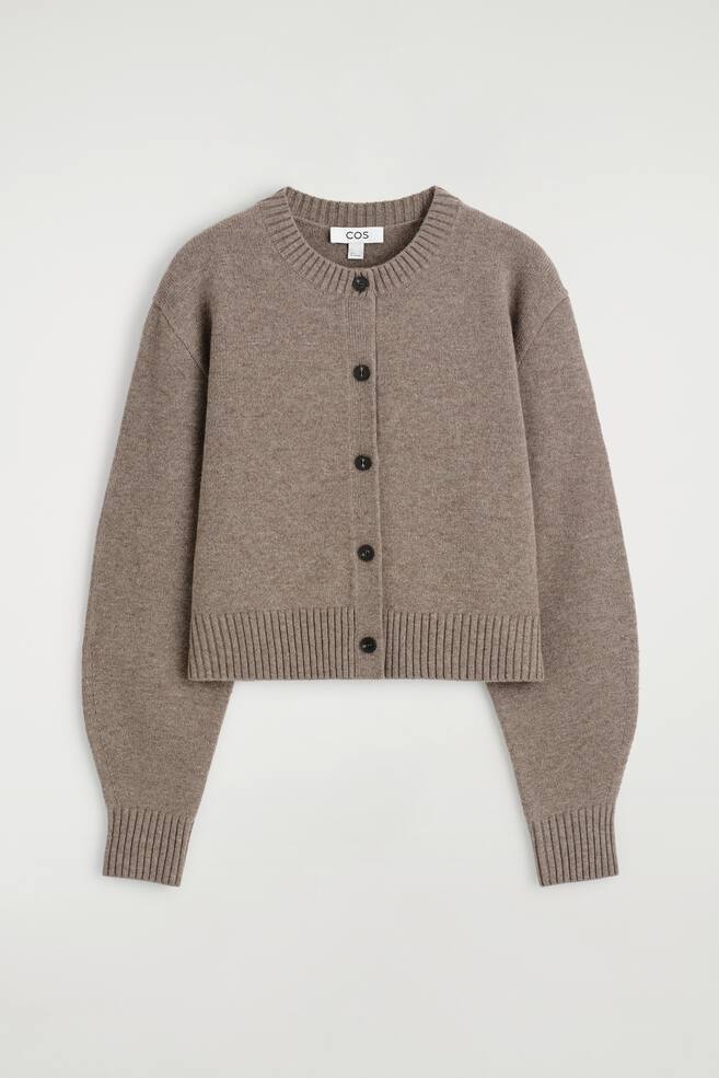 CÁRDIGAN LANA MERINO - BEIGE JASPEADO/GRIS JASPEADO/MARRÓN/AZUL COBALTO - 1