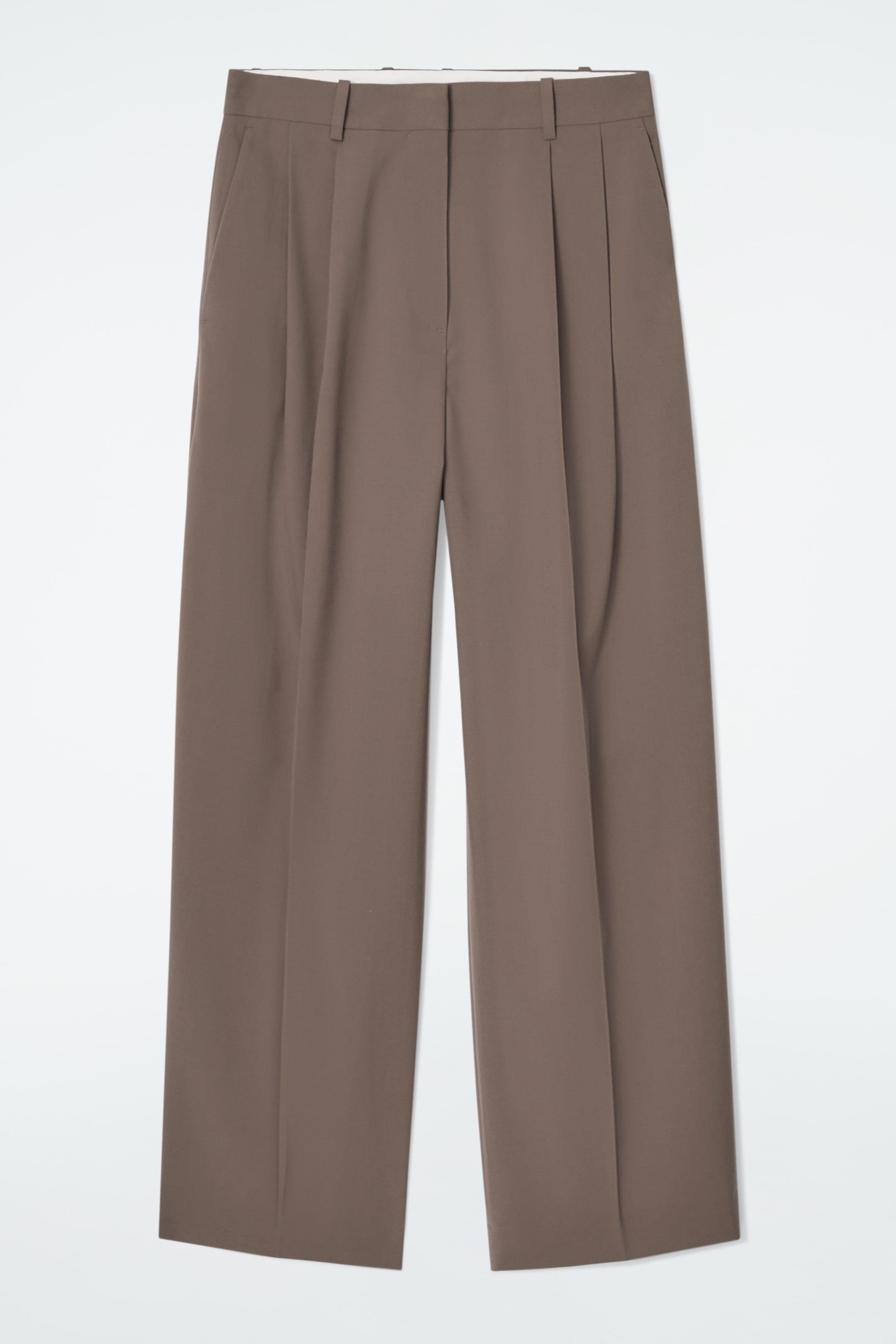 Grösseres Bild ansehen: LOCKERE HOSE AUS TWILL MIT WEITEM BEIN - BRAUN - DAMEN | H&M CH 1