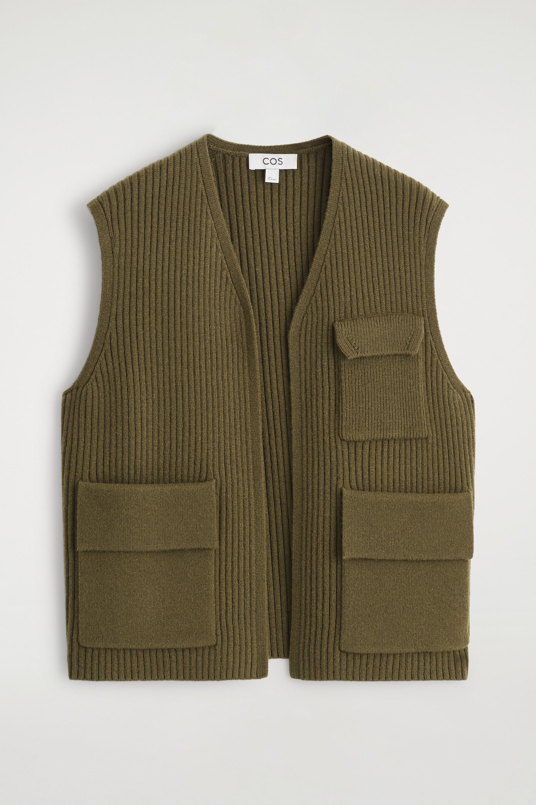 DISTRESSED STRIPED LINEN-BLEND KNITTED VEST