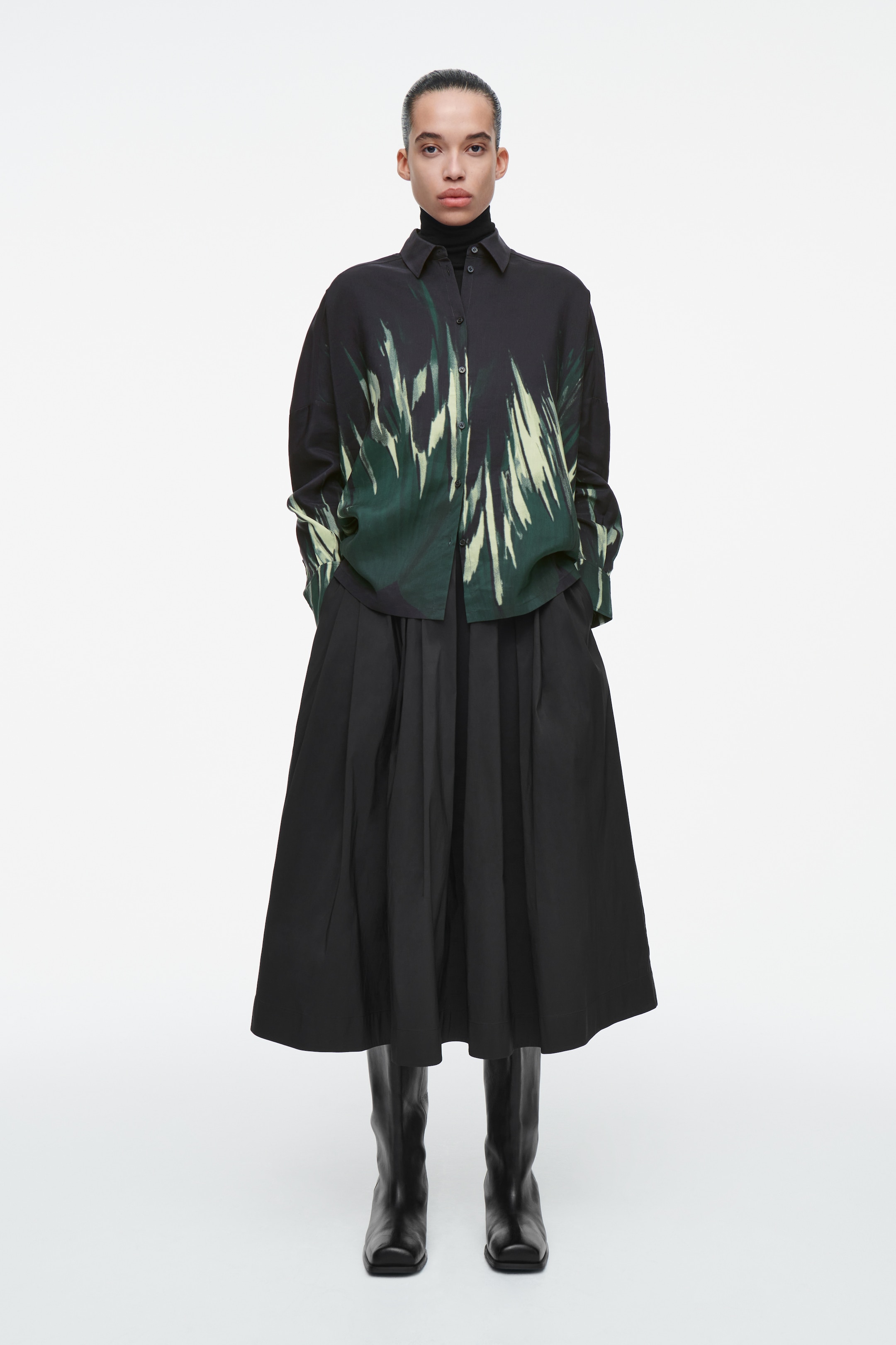 Grösseres Bild ansehen: BEDRUCKTES HEMD AUS LEINEN-MIX - HOUSE OF YES - DAMEN | H&M CH 2