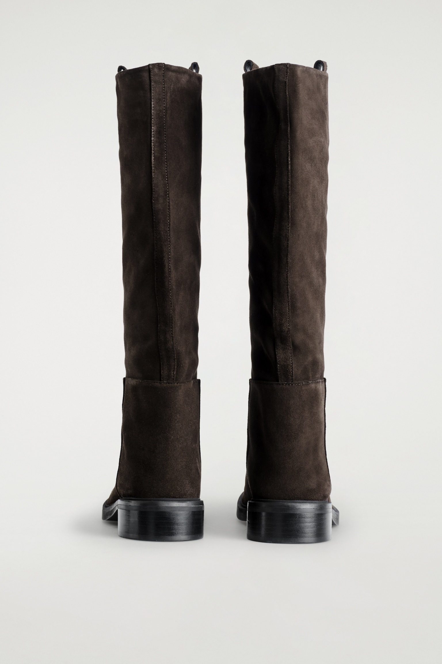 SUEDE RIDING BOOTS - BROWN - 6