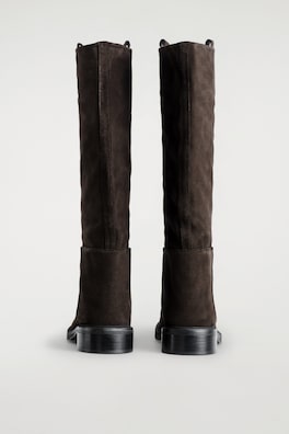 SUEDE RIDING BOOTS — BROWN 3