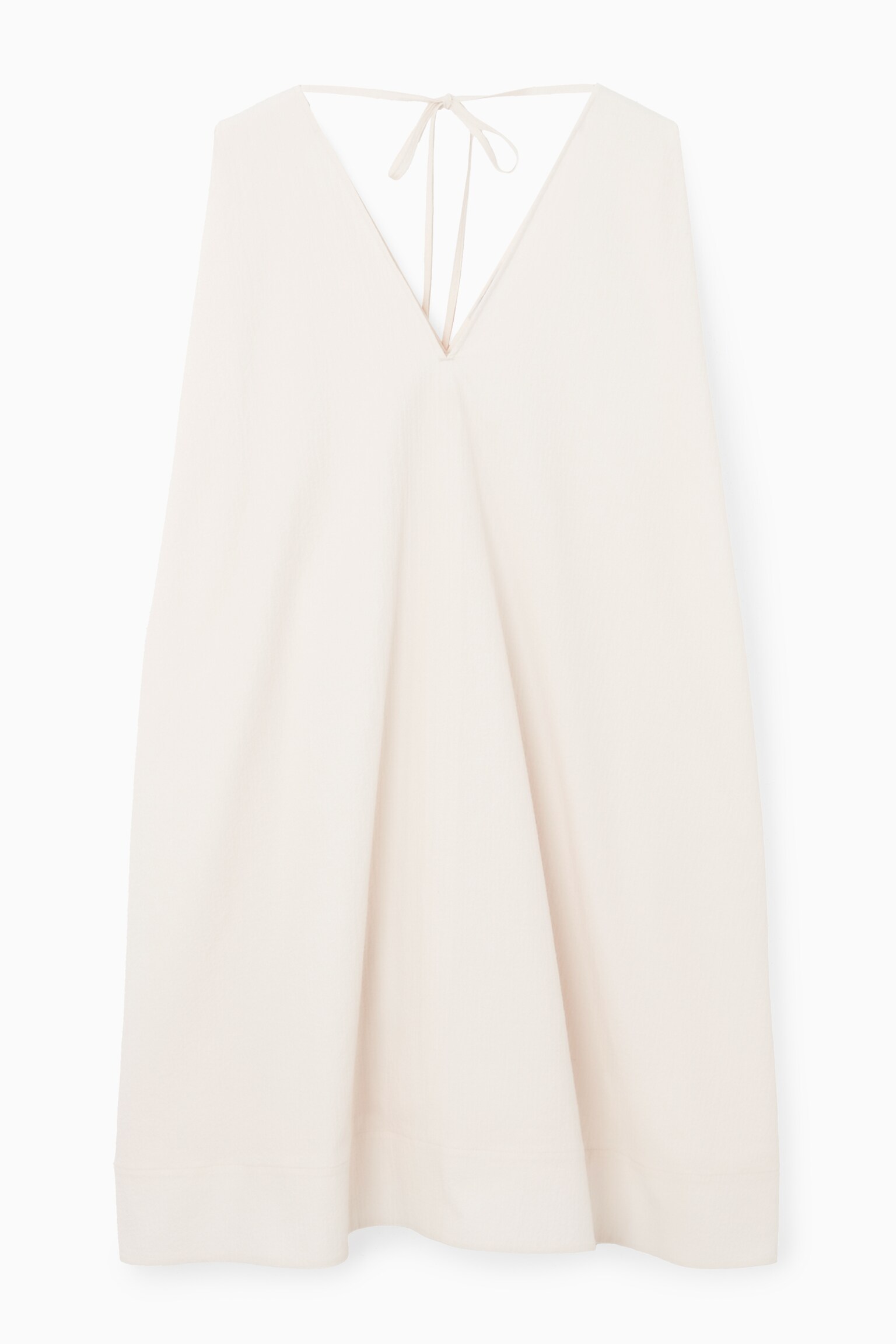 A-LINE SLEEVELESS MINI DRESS - WHITE