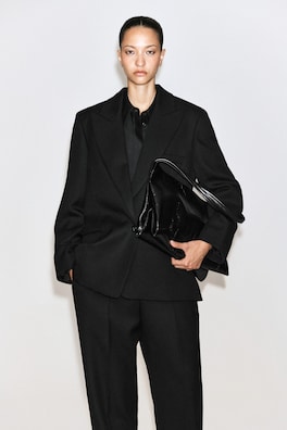 WAISTED TAILORED WOOL BLAZER — CARBON 3