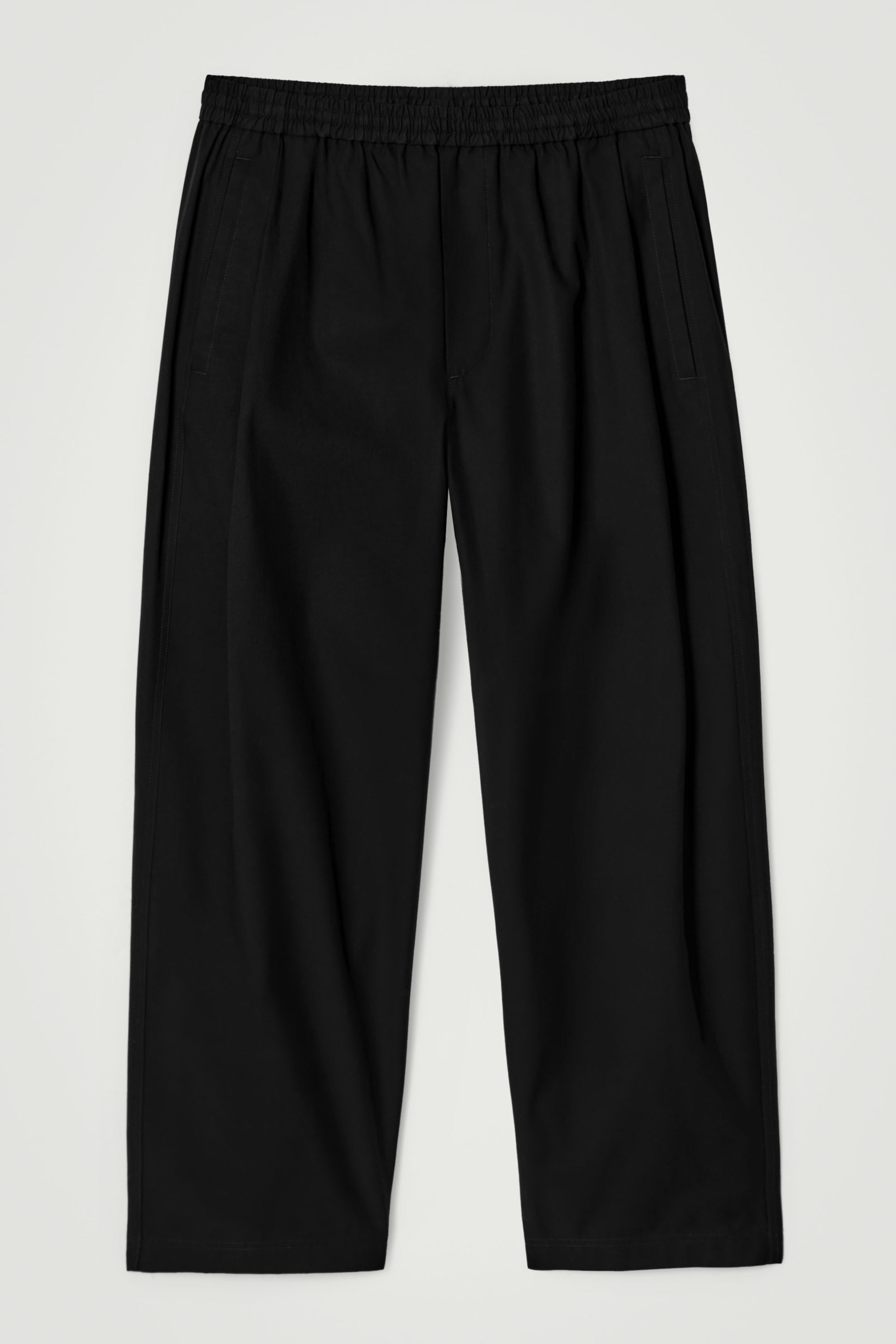 WOOL-BLEND STRAIGHT-LEG PANTS