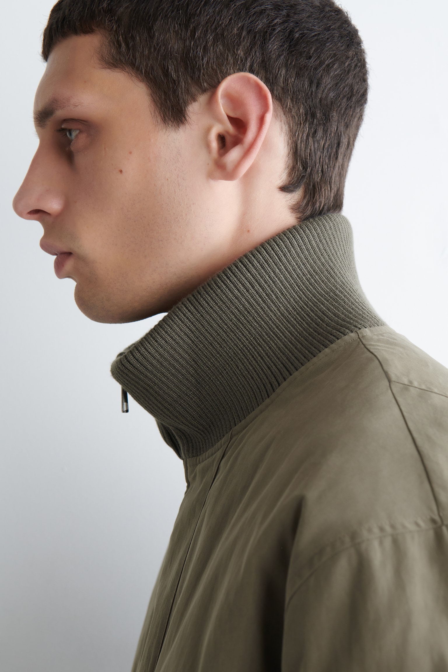 PADDED COTTON FLIGHT JACKET - HUESO/NEGRO - 4