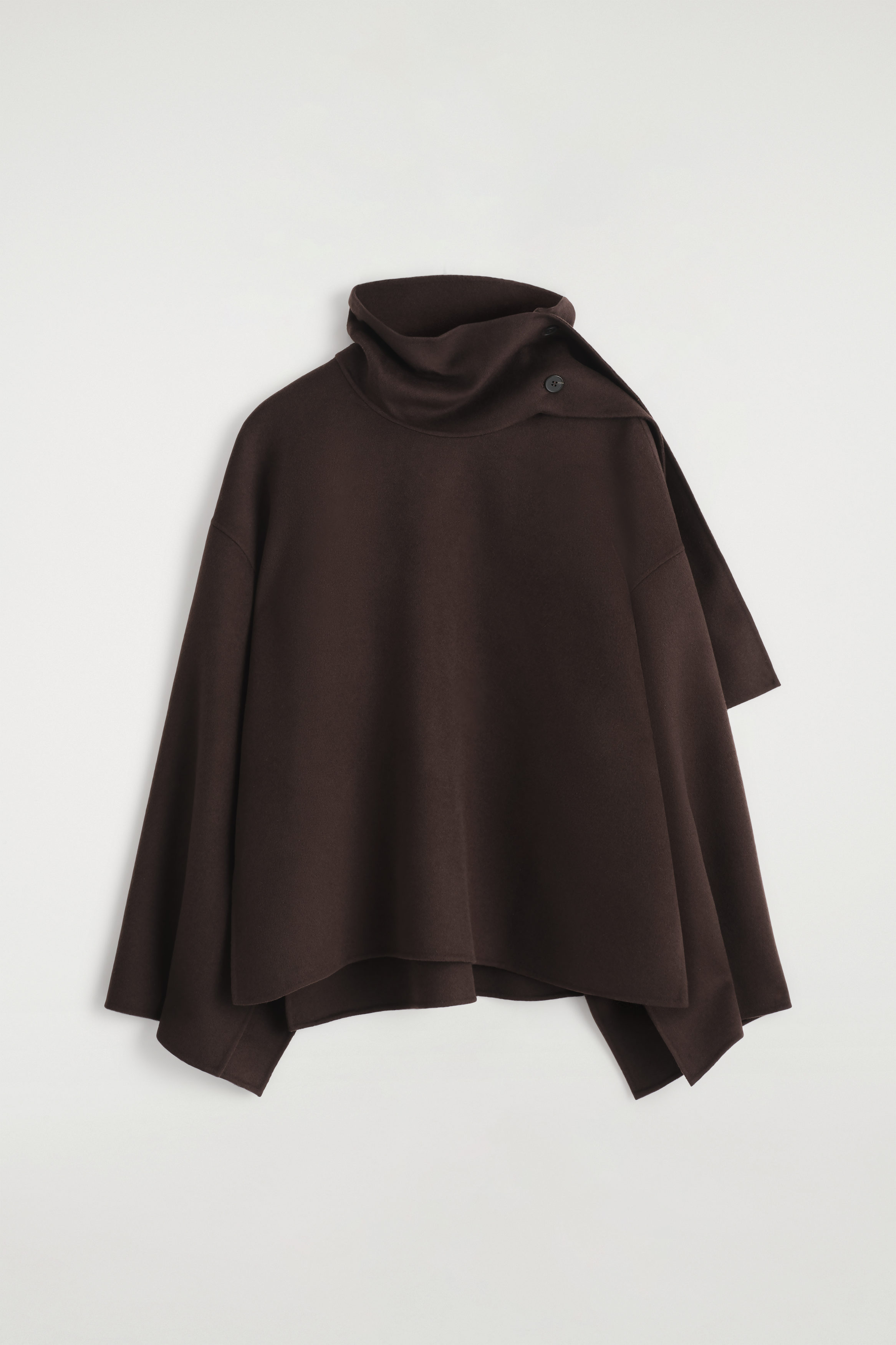 DOUBLE-FACED WOOL CAPE - CHOCOLATE | COS US
