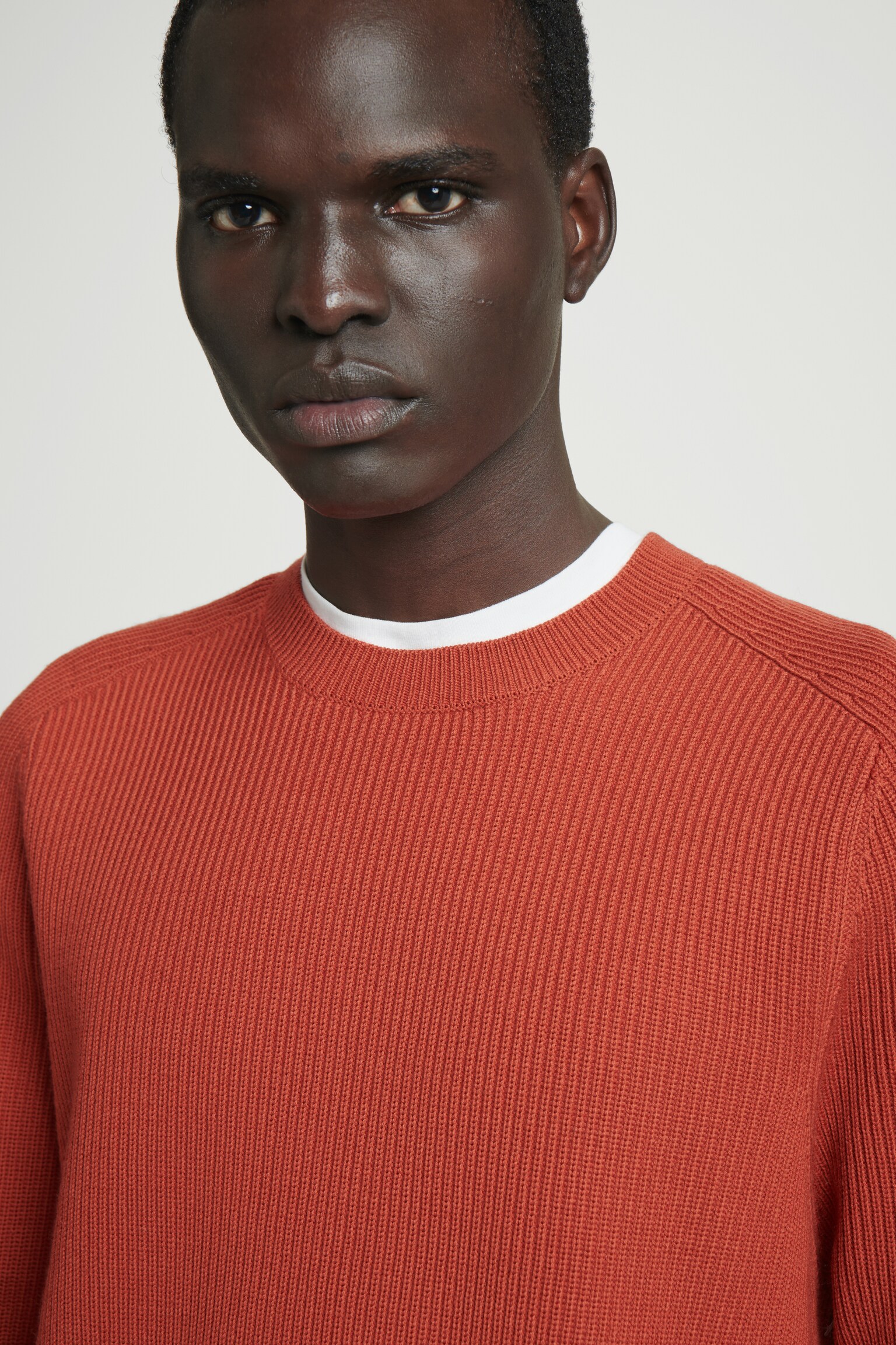 PULL EN LAINE MÉRINOS CÔTELÉE - ORANGE - 3