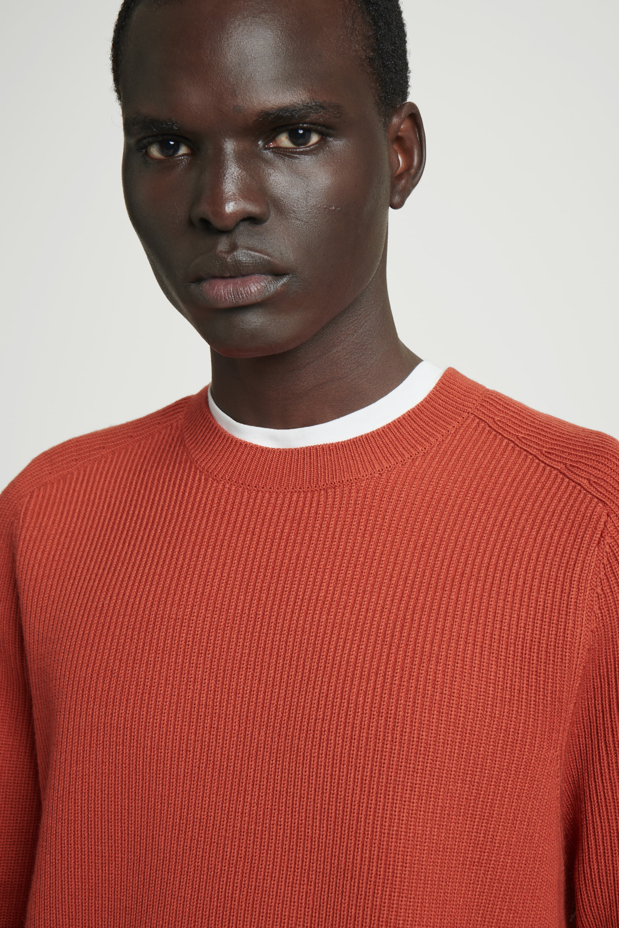 Se større billede: RIBBET TRØJE I MERINOULD - ORANGE - HERRE | H&M DK 4