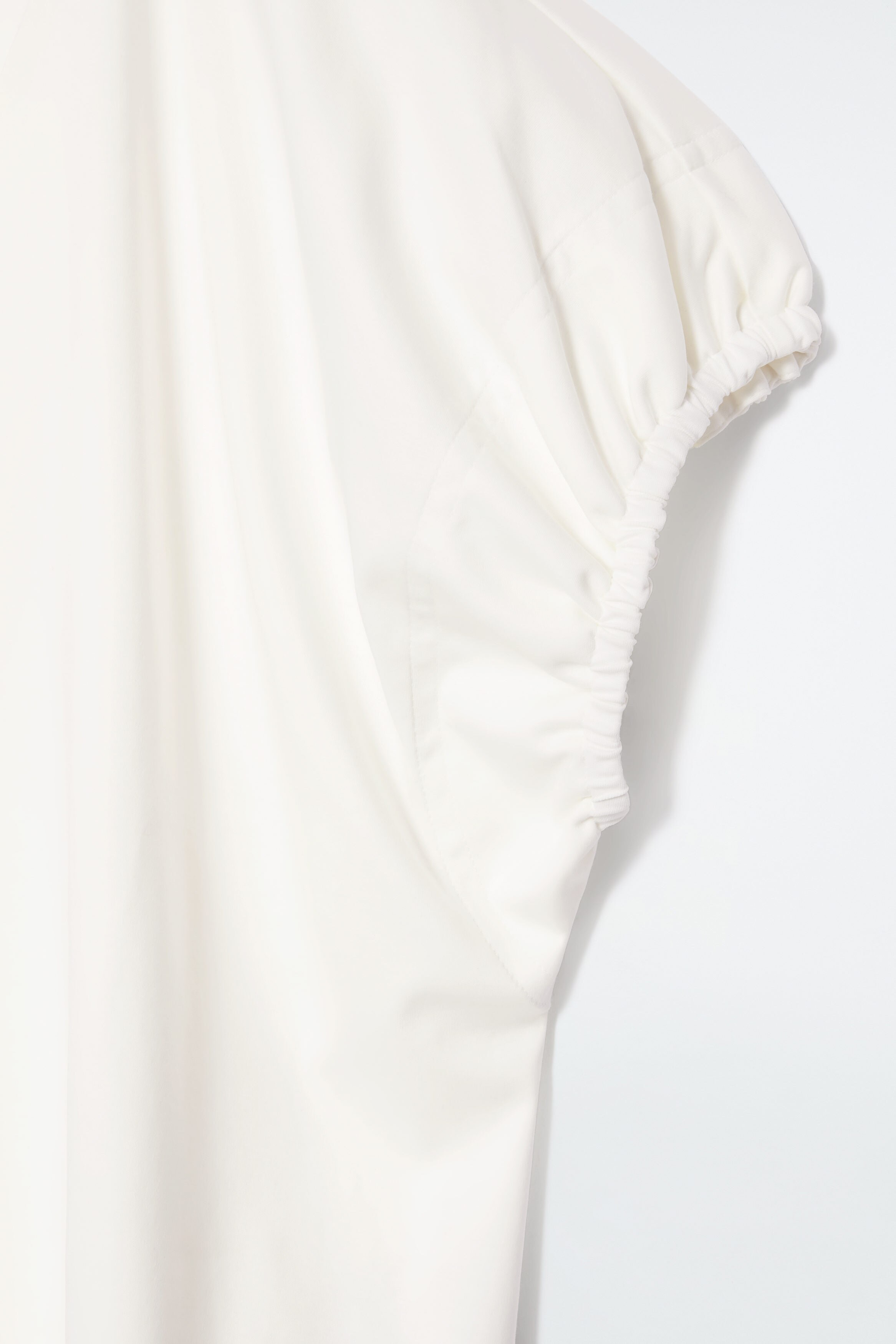 cotton volume gather blouse ホワイト Cotton Gather Blouse - White – MY MUM MADE IT