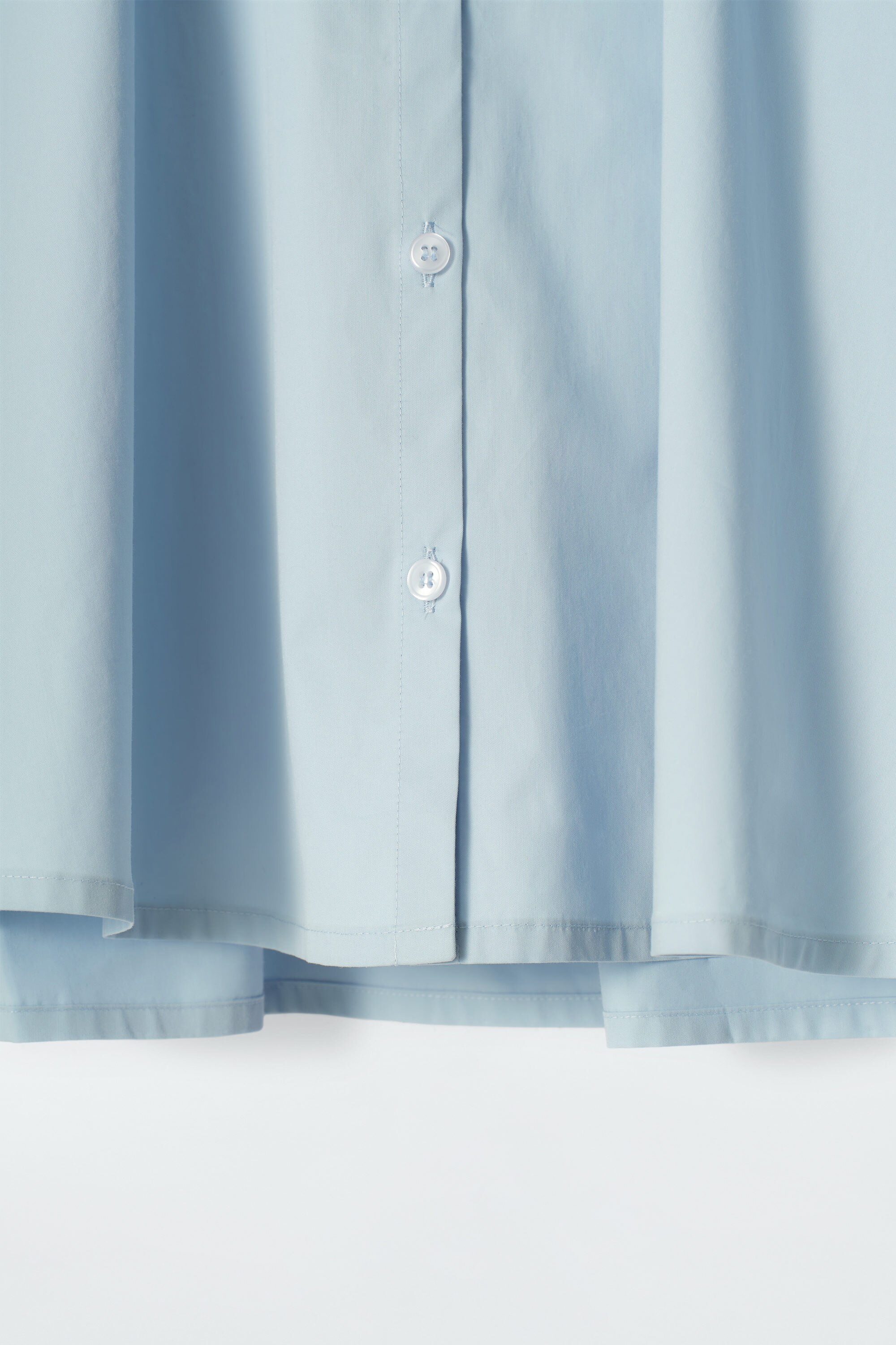 RELAXED FLARED COTTON SHIRT - LIGHT BLUE | COS