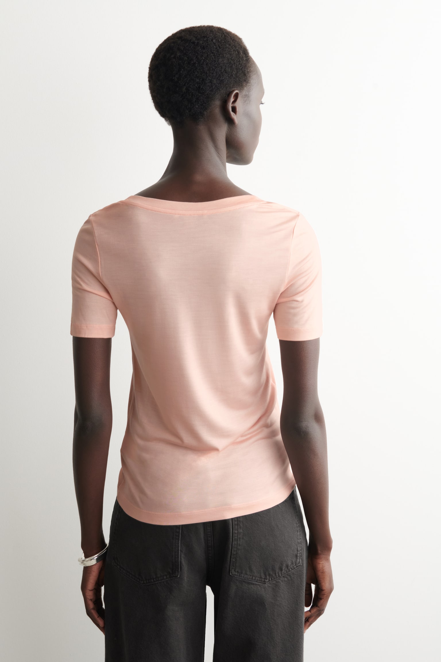 CAMISETA DE SEDA SLIM-FIT - ROSA/MARRÓN JASPEADO/MARFIL - 3
