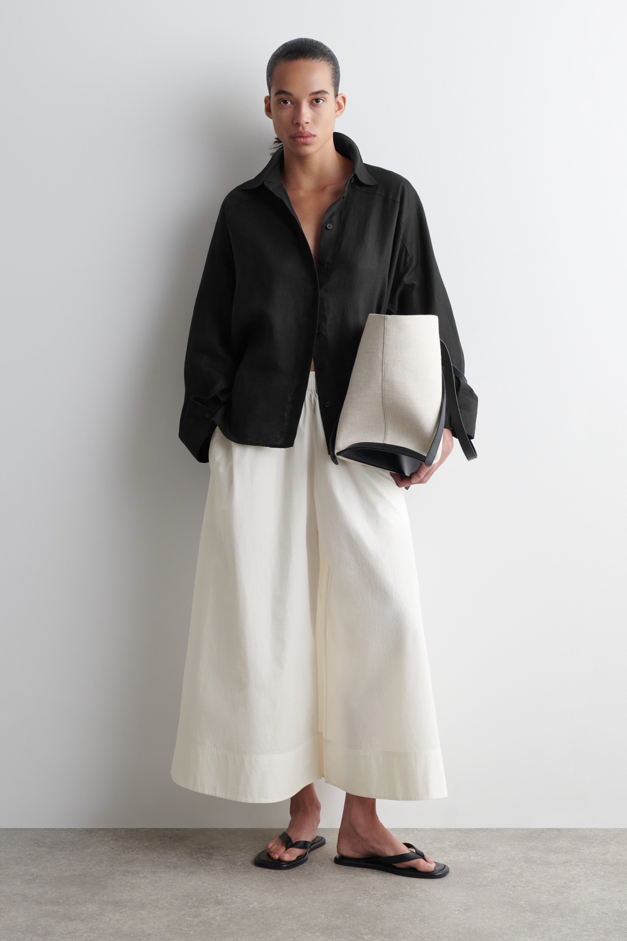Visualizza immagine più grande: PANTALONI CULOTTE VOLUMINOSI - BIANCO - DONNA | H&M IT 1