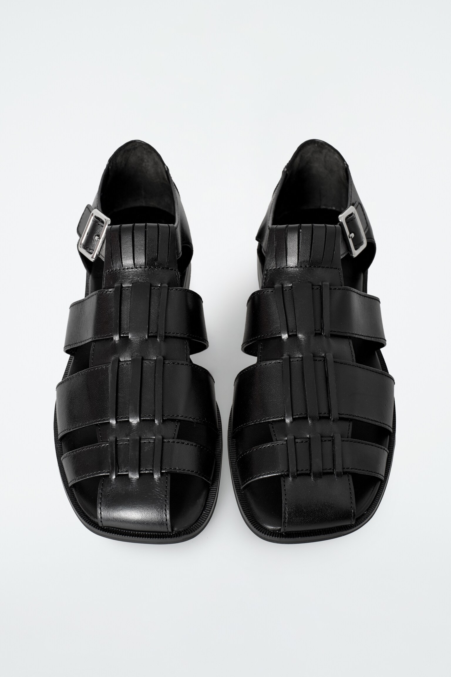 SANDALIAS CANGREJERAS DE PIEL - NEGRO - 5