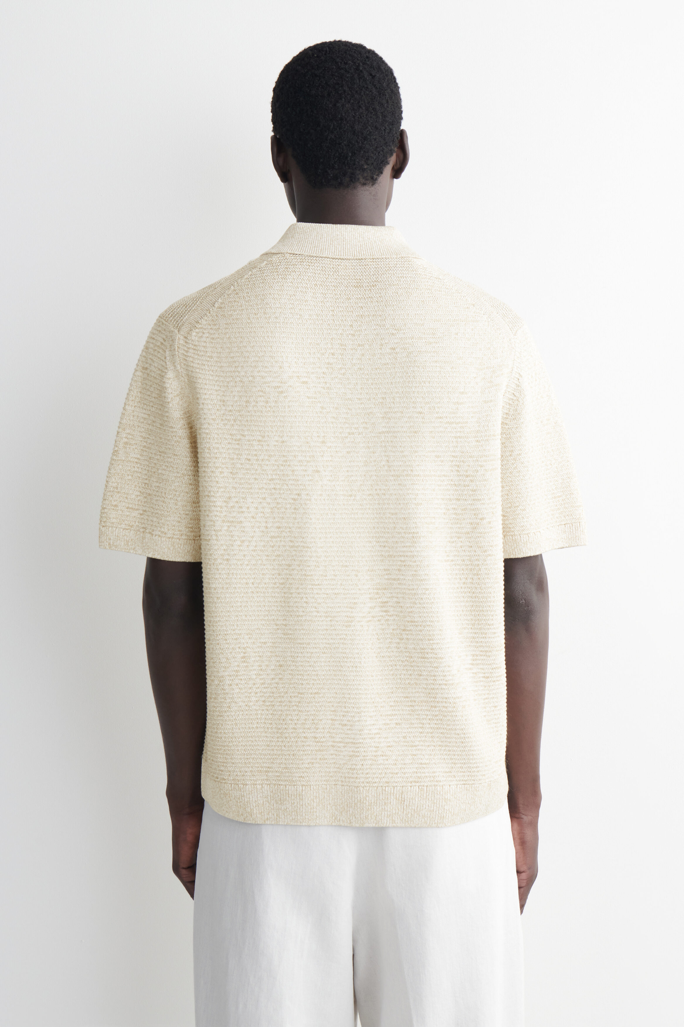 OPEN-KNIT POLO SHIRT - thumbnail 4
