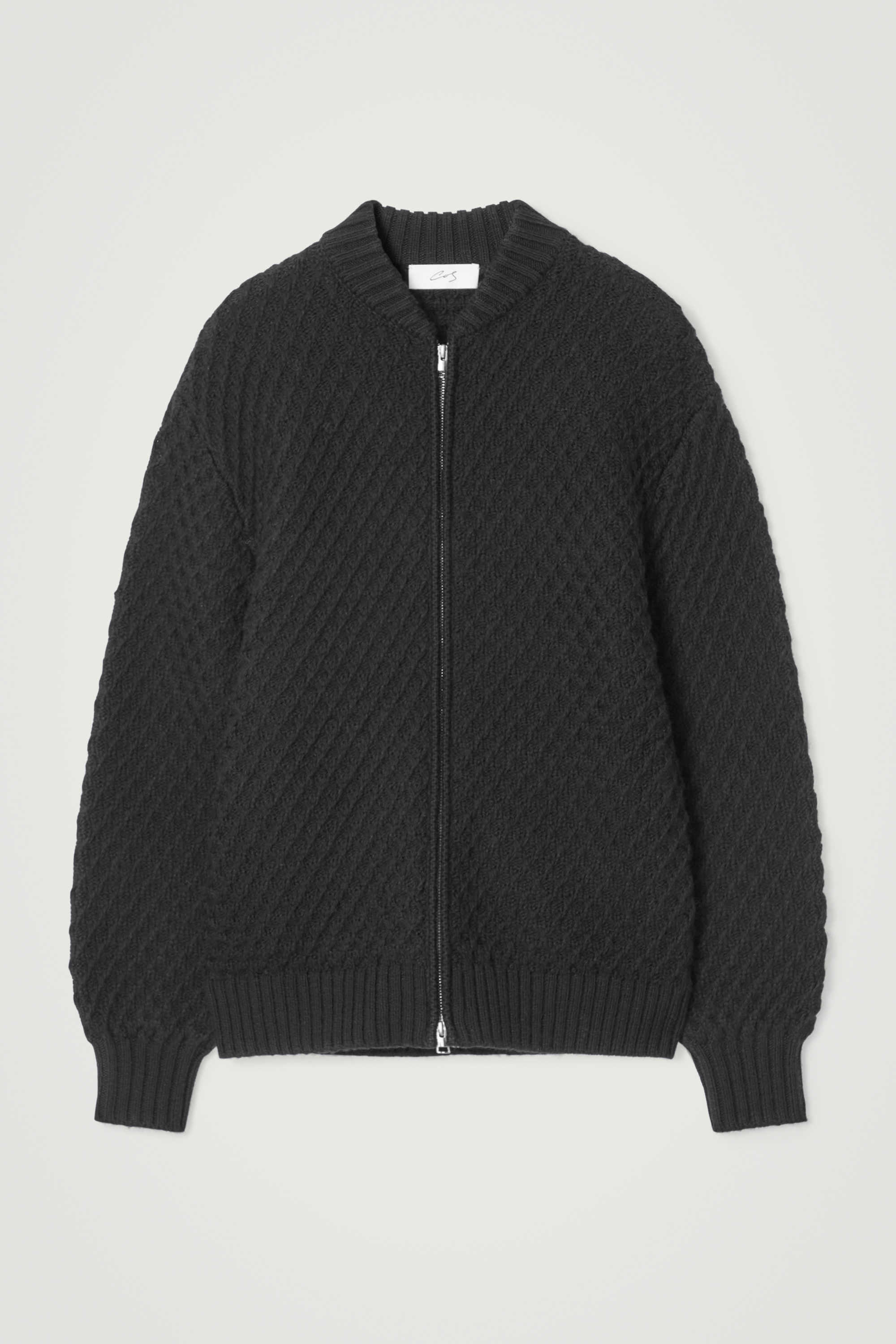 THE HONEYCOMB BOMBER JACKET - CARBON | COS