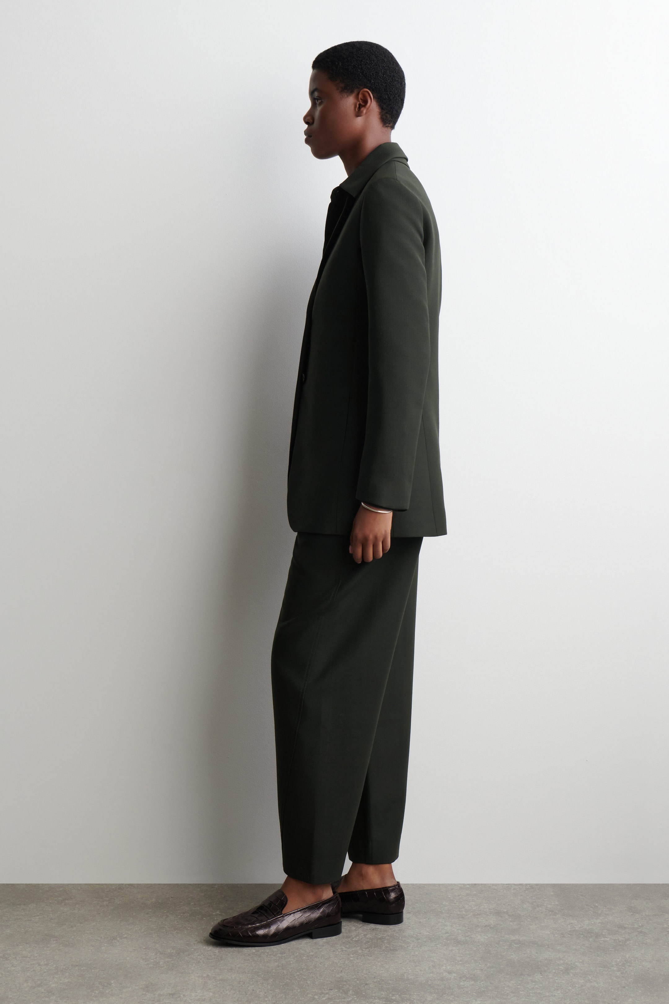 LONGLINE WOOL-BLEND BLAZER