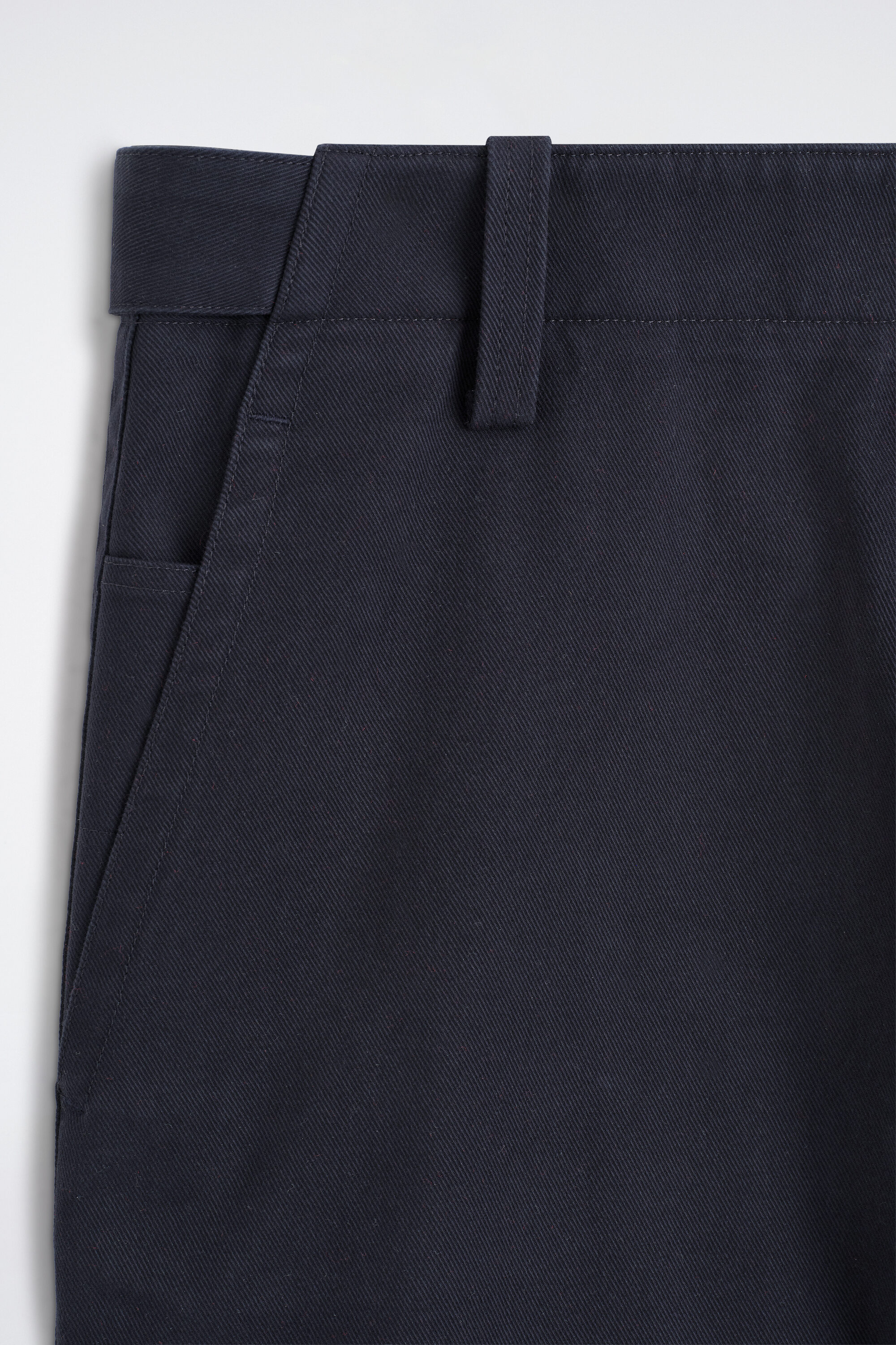 COTTON-TWILL RELAXED-FIT STRAIGHT-LEG PANTS - NAVY | COS US