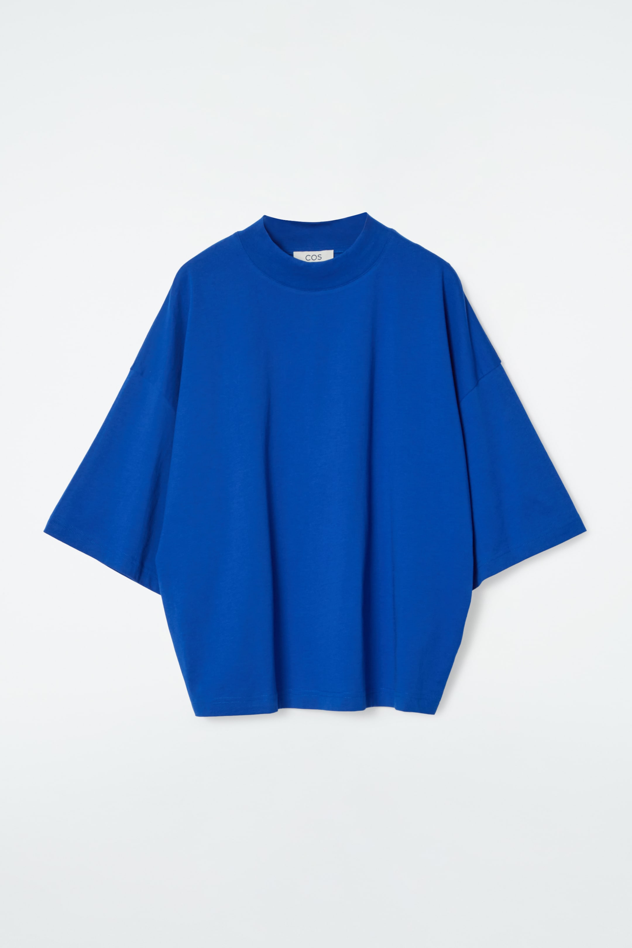 View larger image: REGULAR BOXY MOCK-NECK T-SHIRT - COBALT BLUE - Ladies | H&M GB 1
