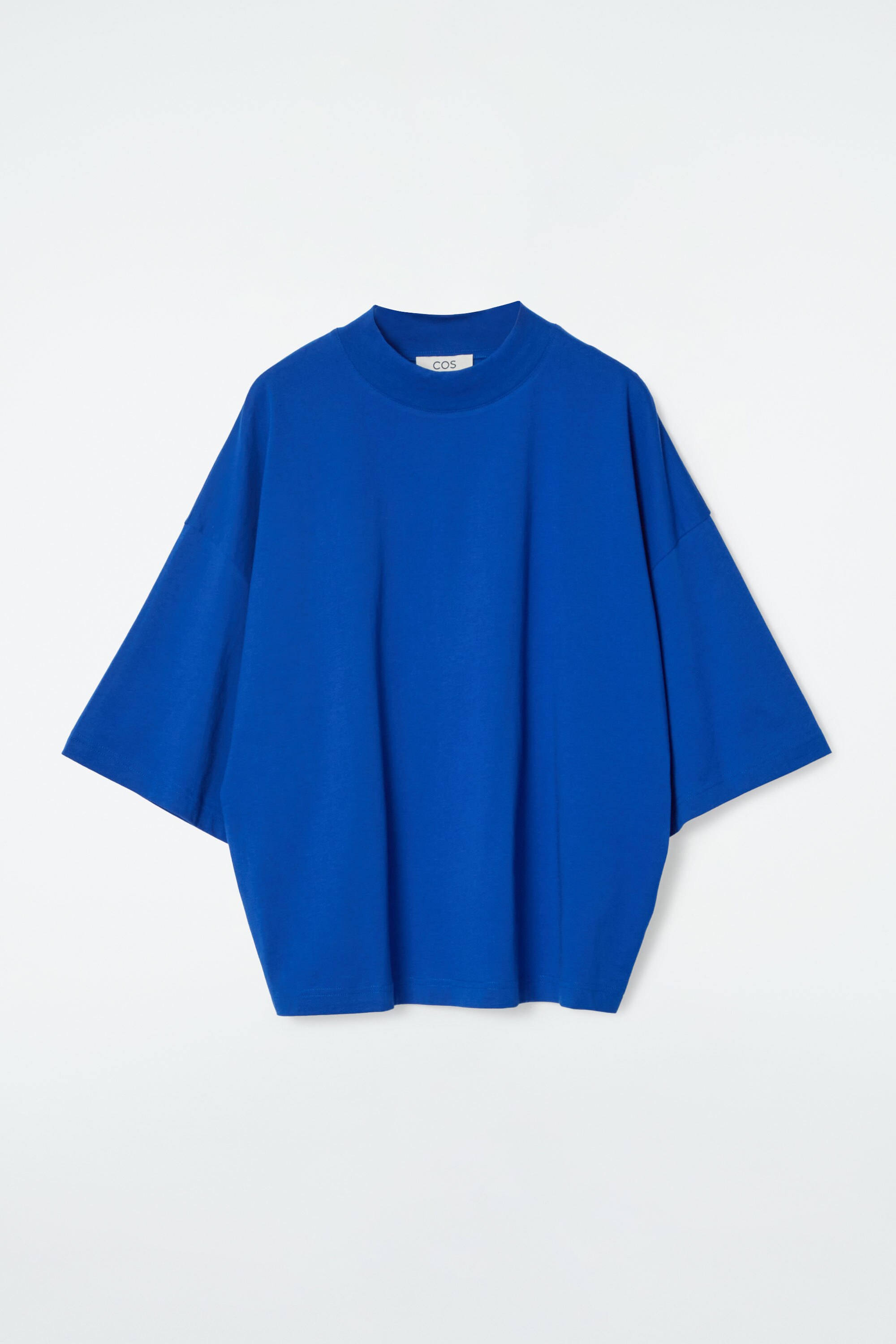 トップス Marble Print Jersey Crew Neck Top blue Blue Marble Women's T-Shirt Print Short Sleeve Crew Neck