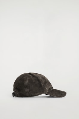 SUEDE BASEBALL CAP — CHOCOLATE 3