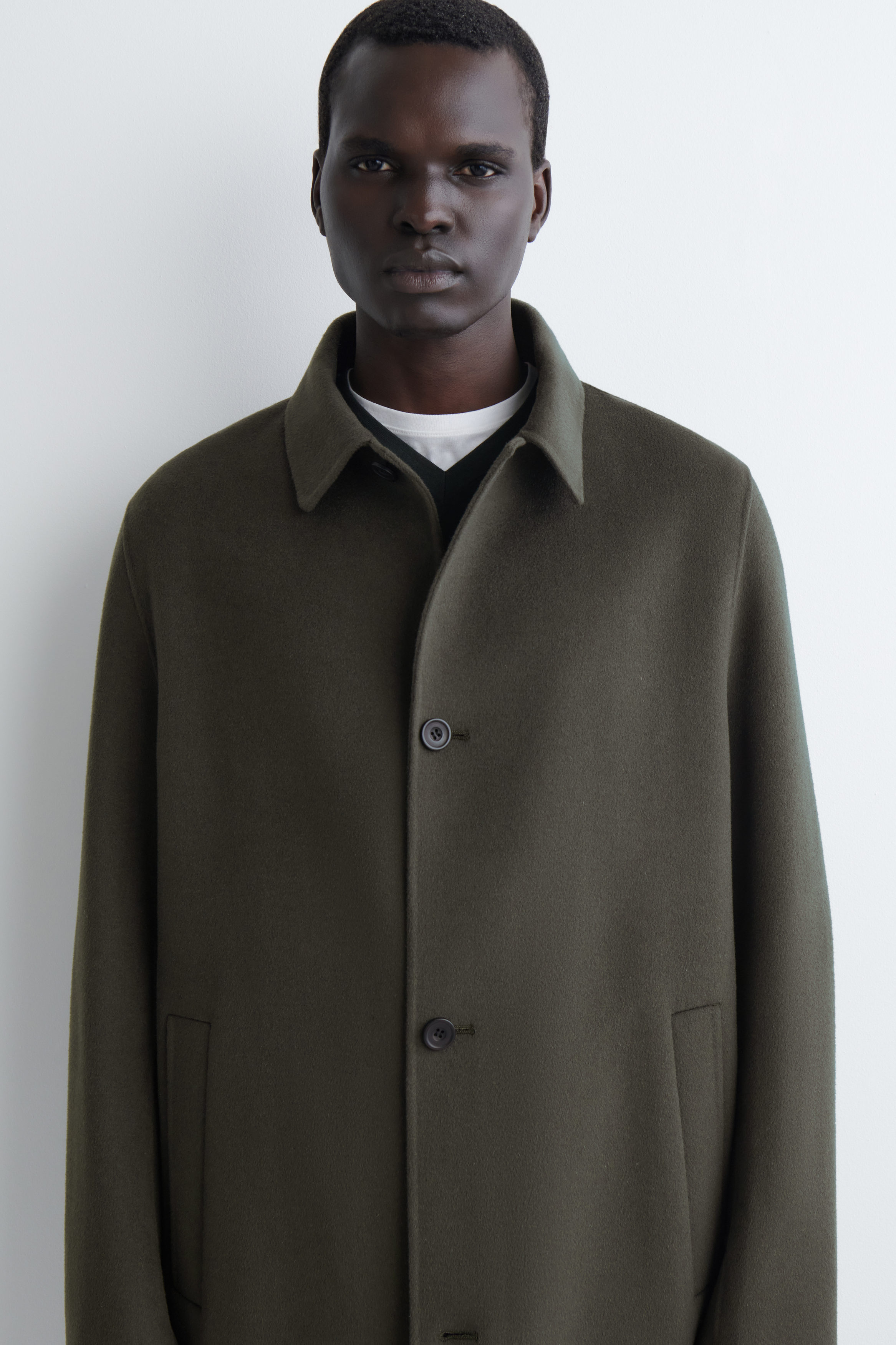 ジャケット・アウター carol shoppe GRANPA WOOL COAT IN KHAKI ジャケット・アウター CAROL SHOPPE GRANPA WOOL COAT NAVY
