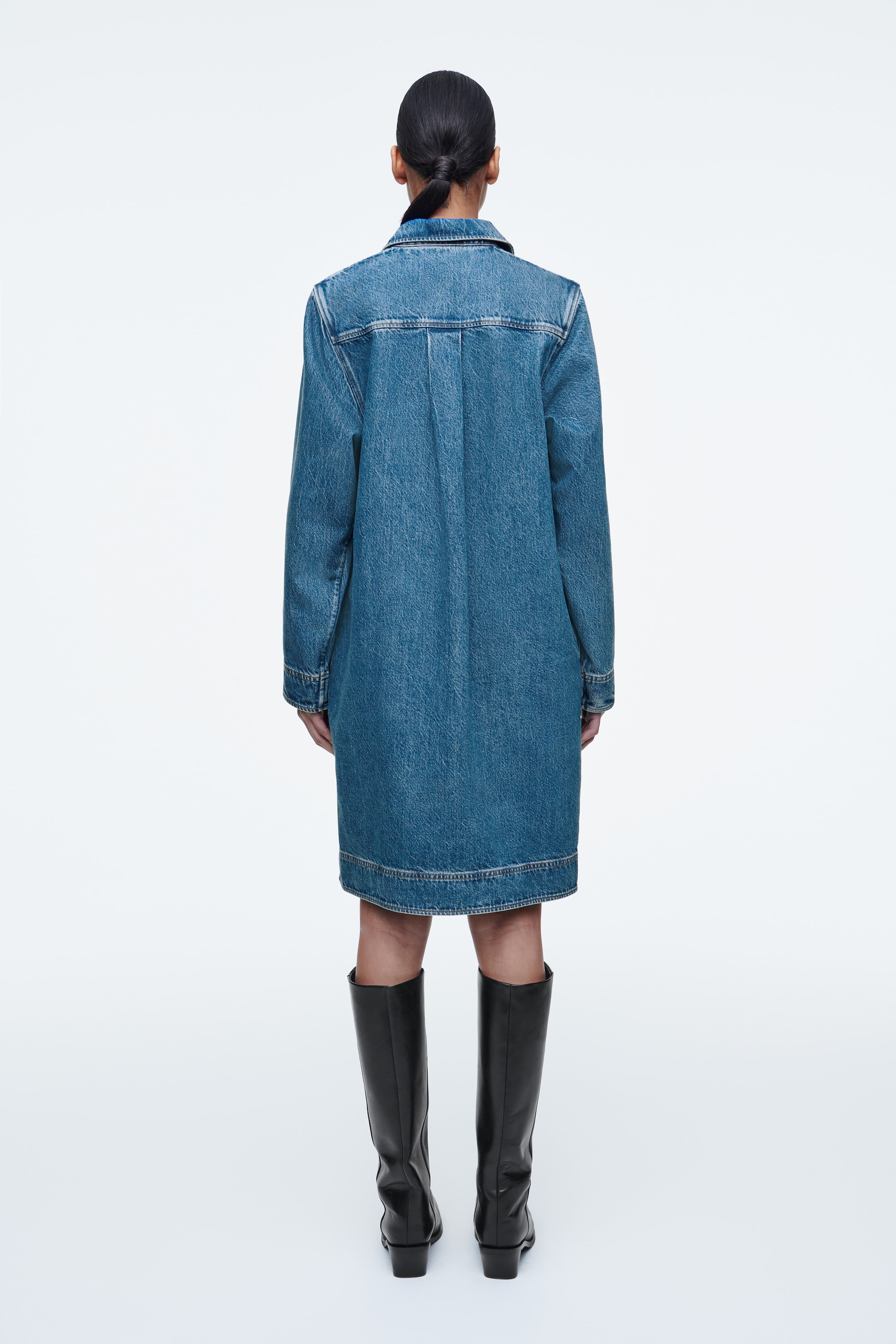 Agrandir l'image: ROBE DEMI-ZIPPÉE EN DENIM - BLEU - FEMME | H&M FR 3