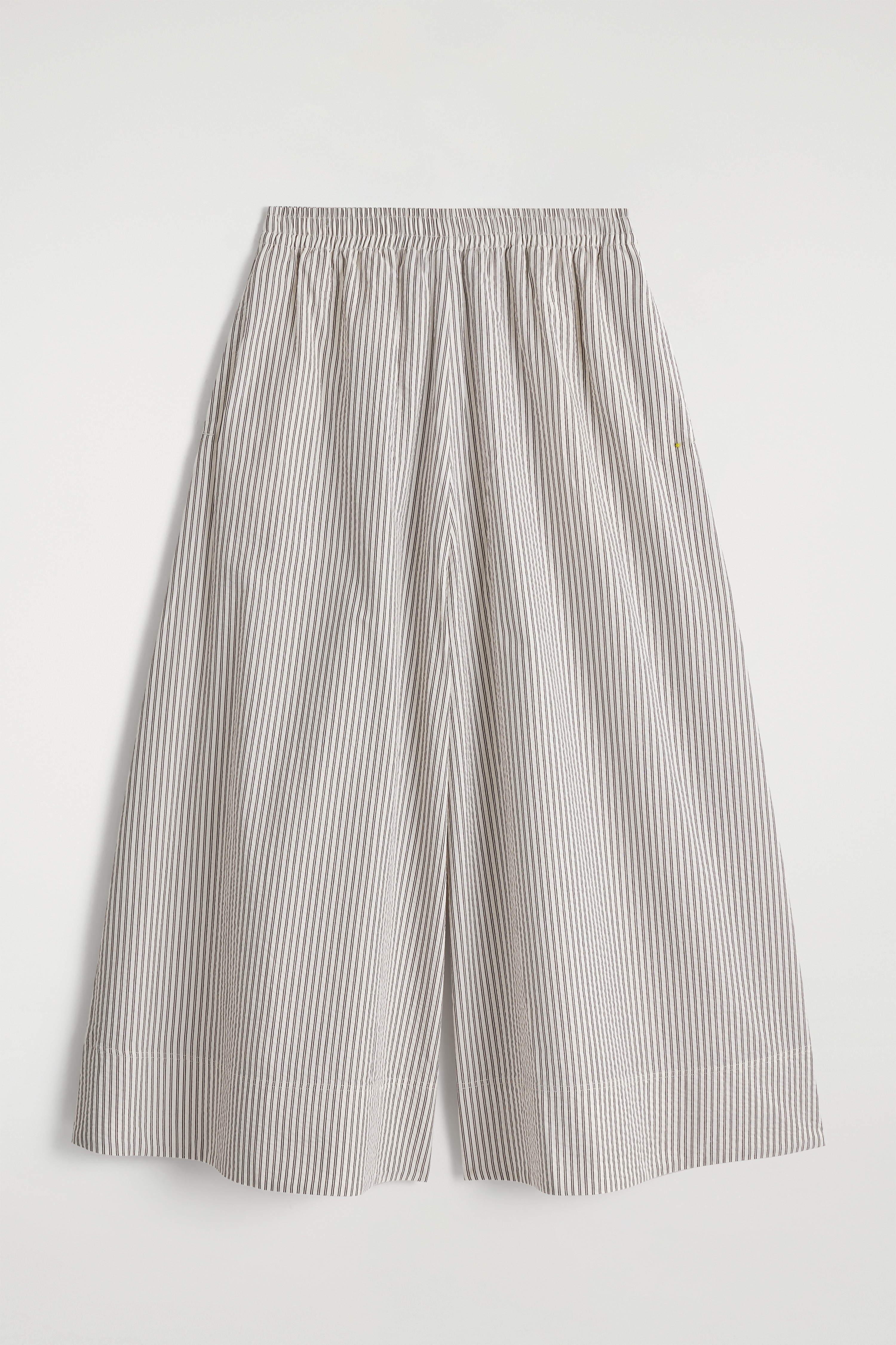 CULOTTES EM SEERSUCKER - MARFIM / CASTANHO / RISCADO/PRETO