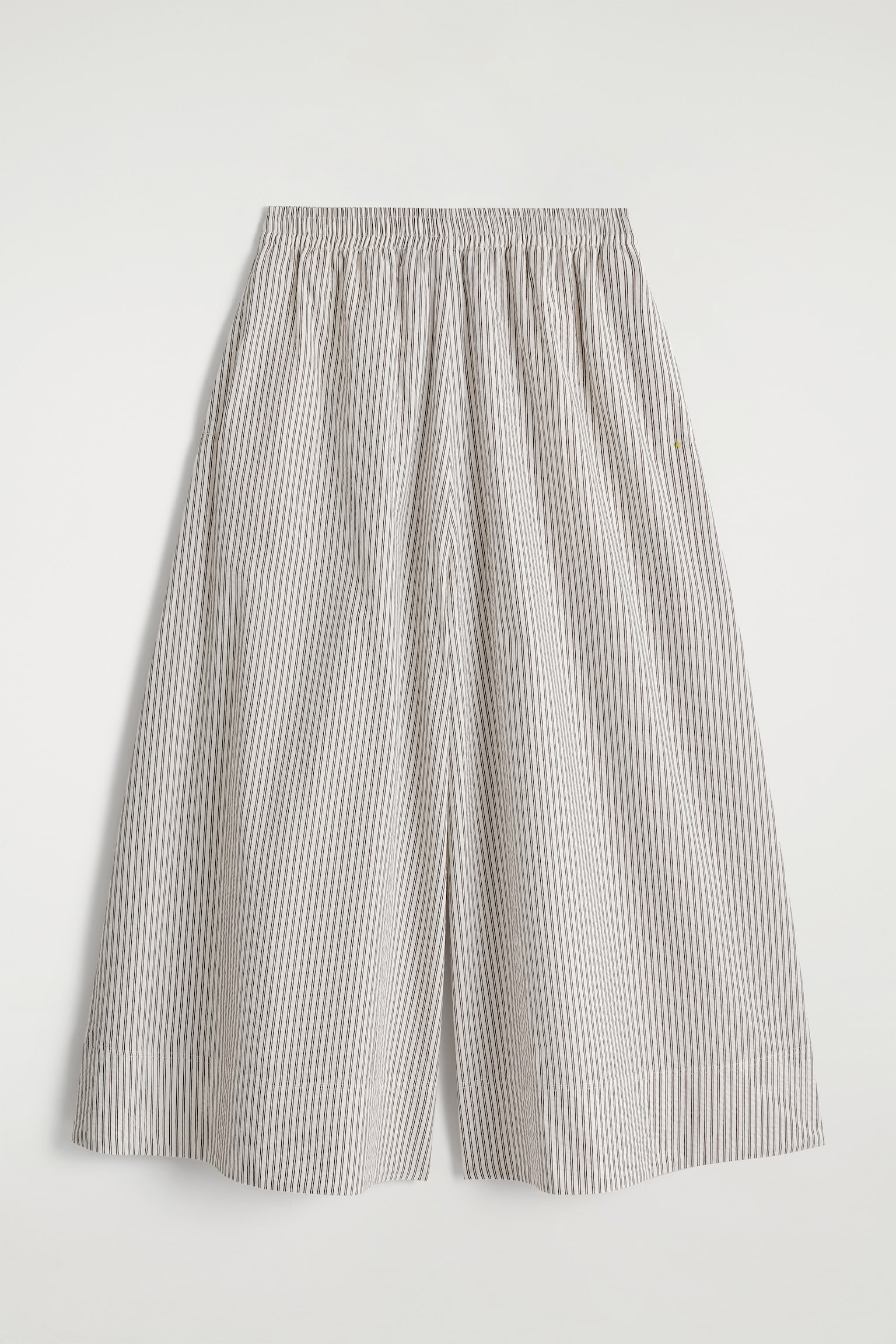 CULOTTES AUS SEERSUCKER - ELFENBEIN/BRAUN/GESTREIFT