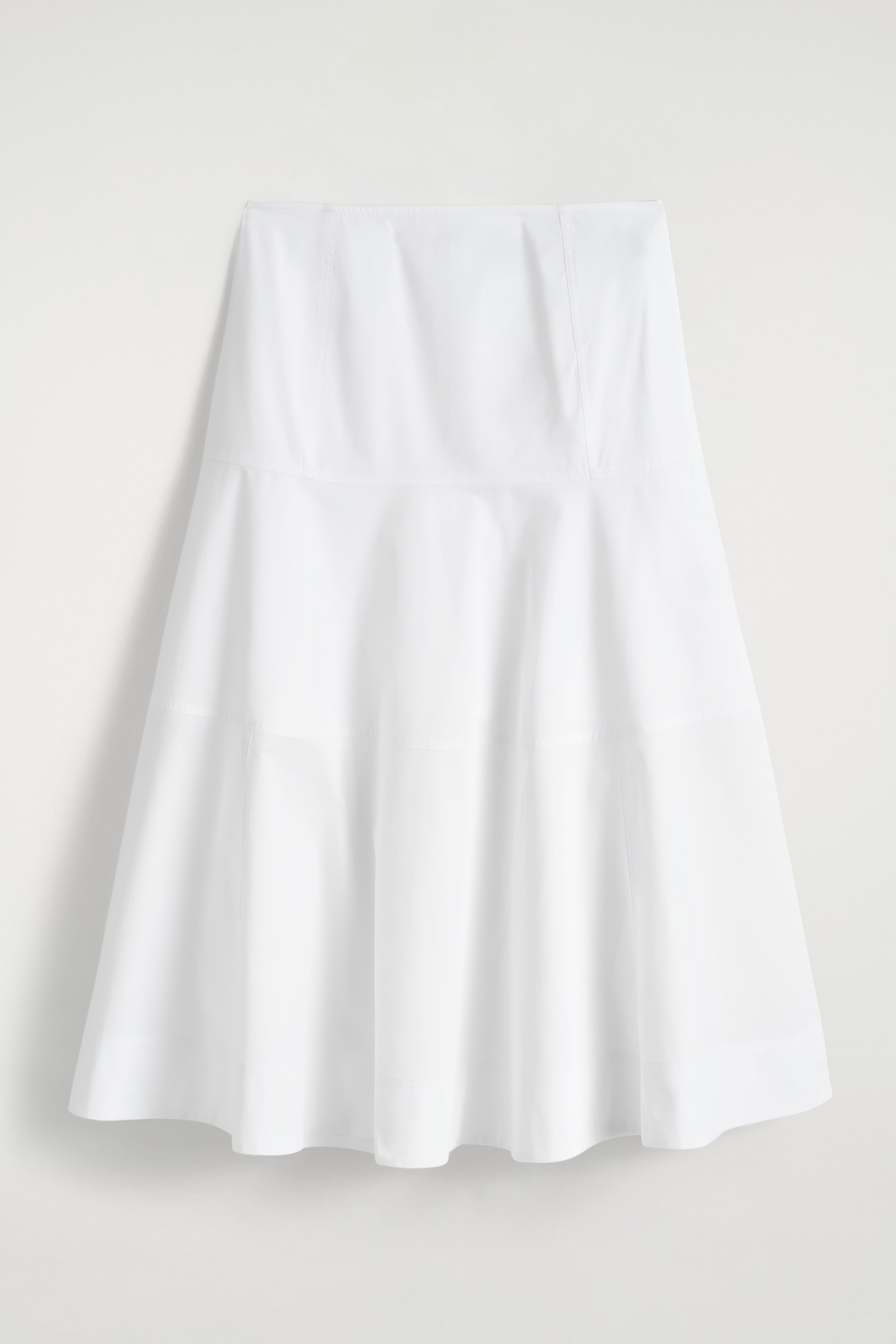 Größeres Bild anzeigen: MIDIROCK AUS BAUMWOLLE MIT EINSÄTZEN - WEISS - Ladies | H&M AT 5